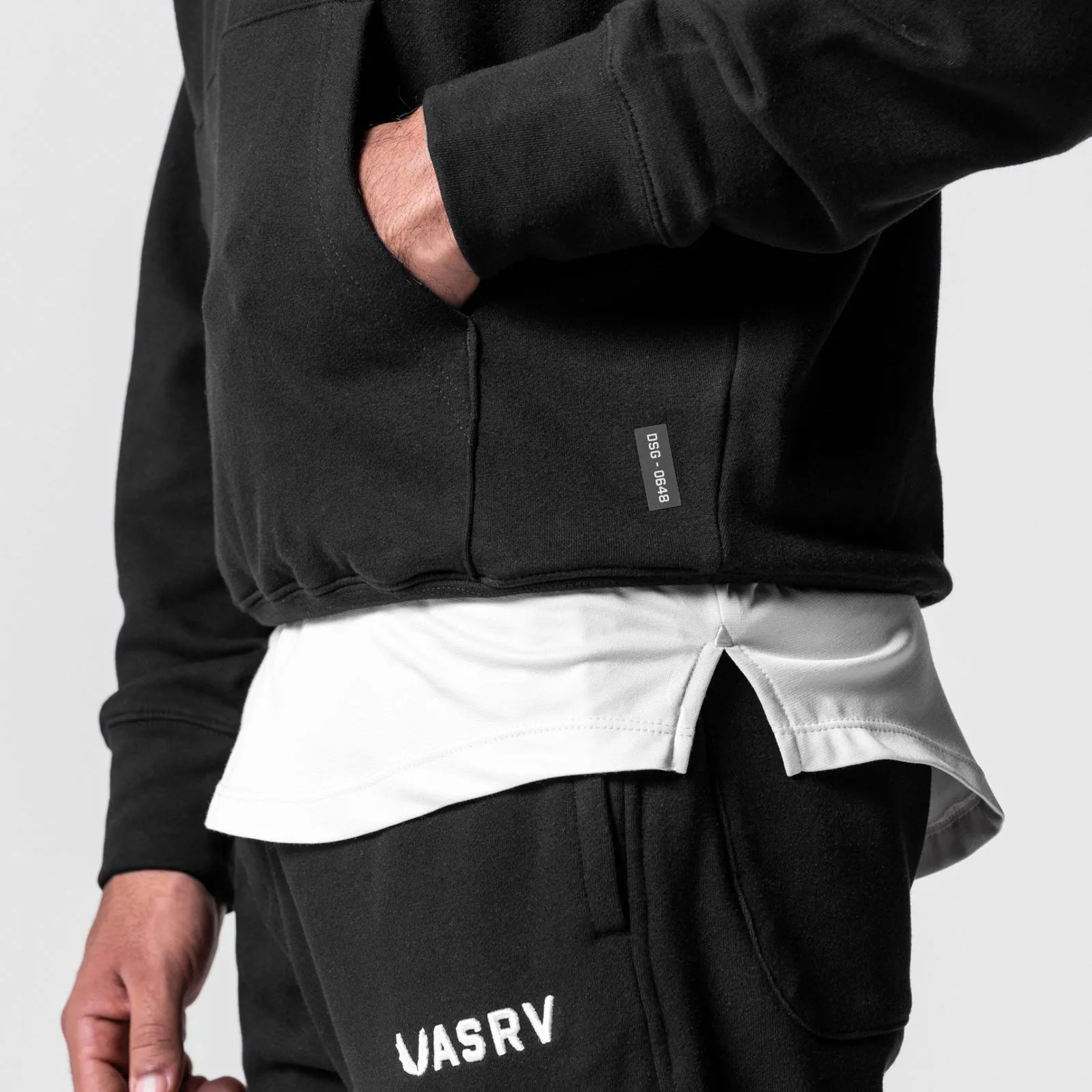 0648. Tech-Terry Hoodie - Black ASRV
