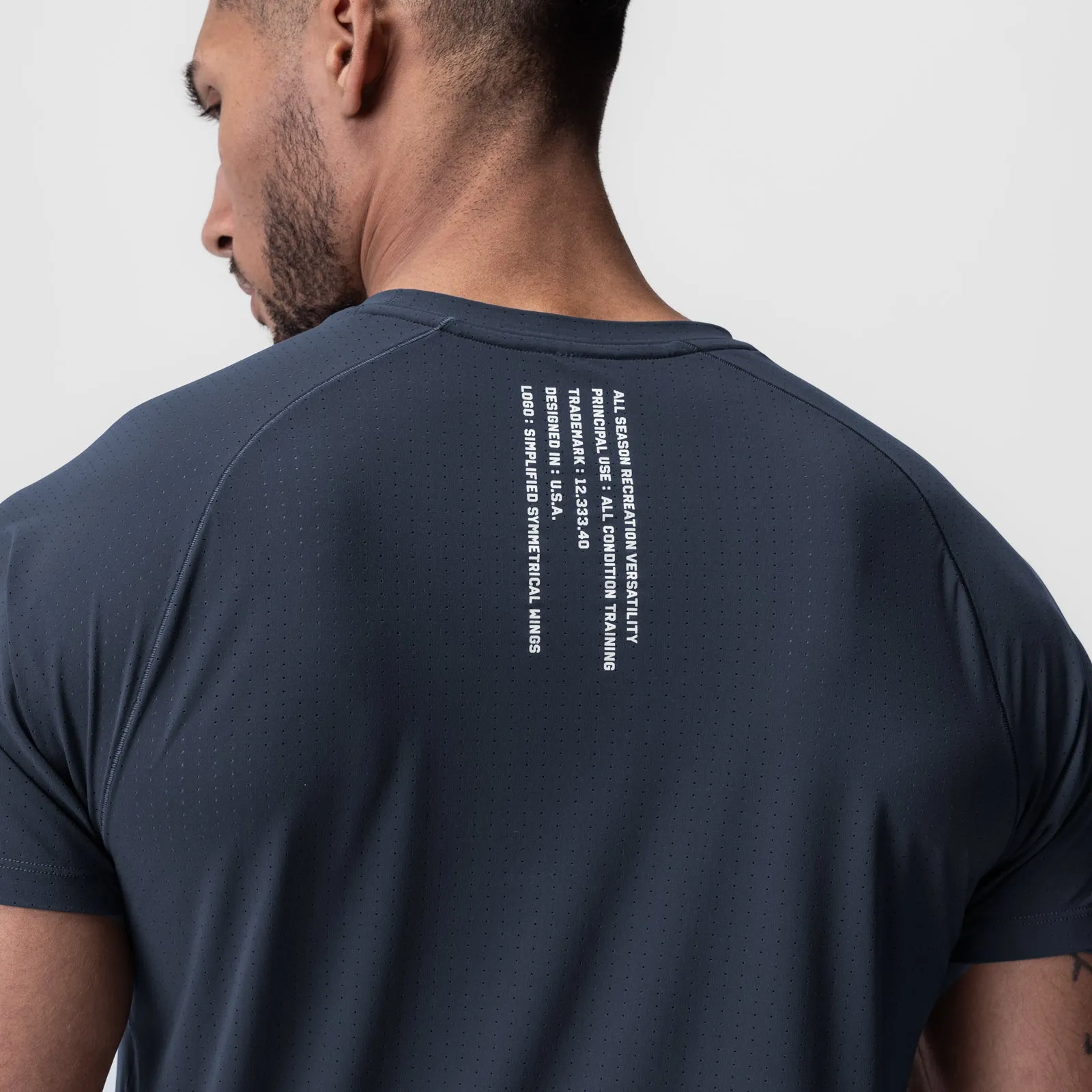 0948. Laser-Vent Established Tee - Navy ASRV