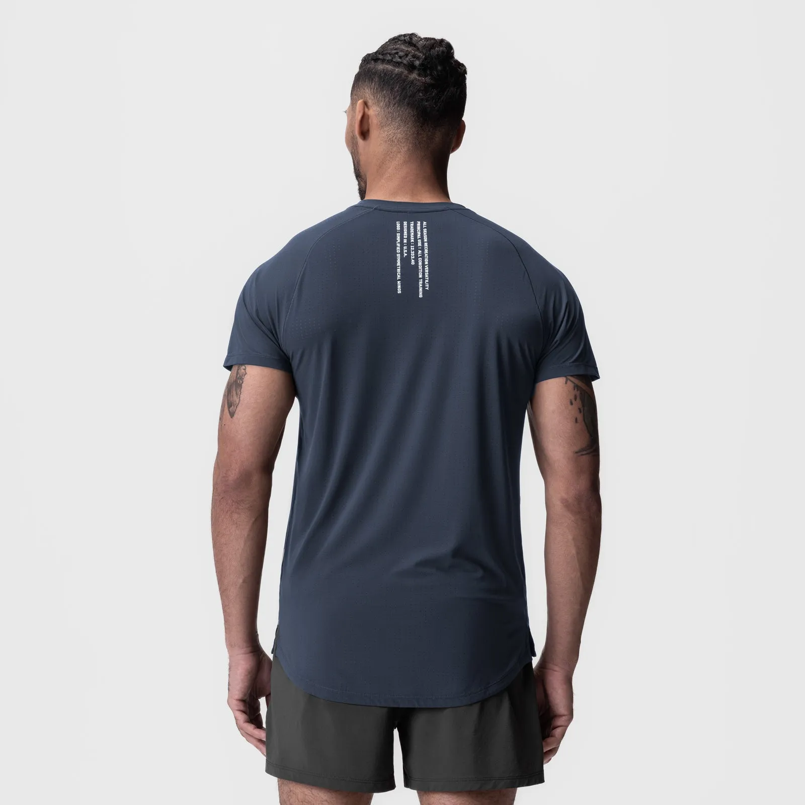 0948. Laser-Vent Established Tee - Navy ASRV
