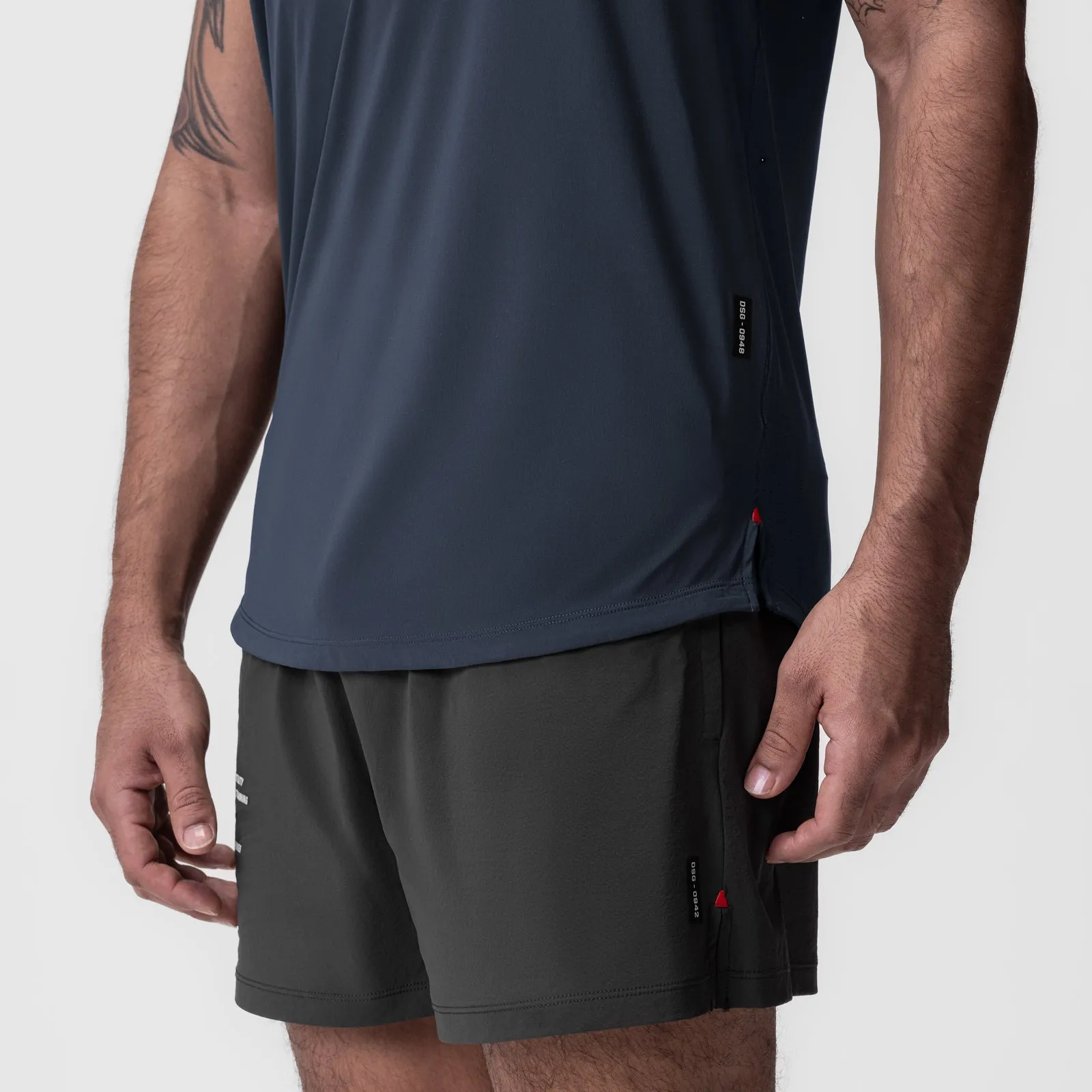 0948. Laser-Vent Established Tee - Navy ASRV