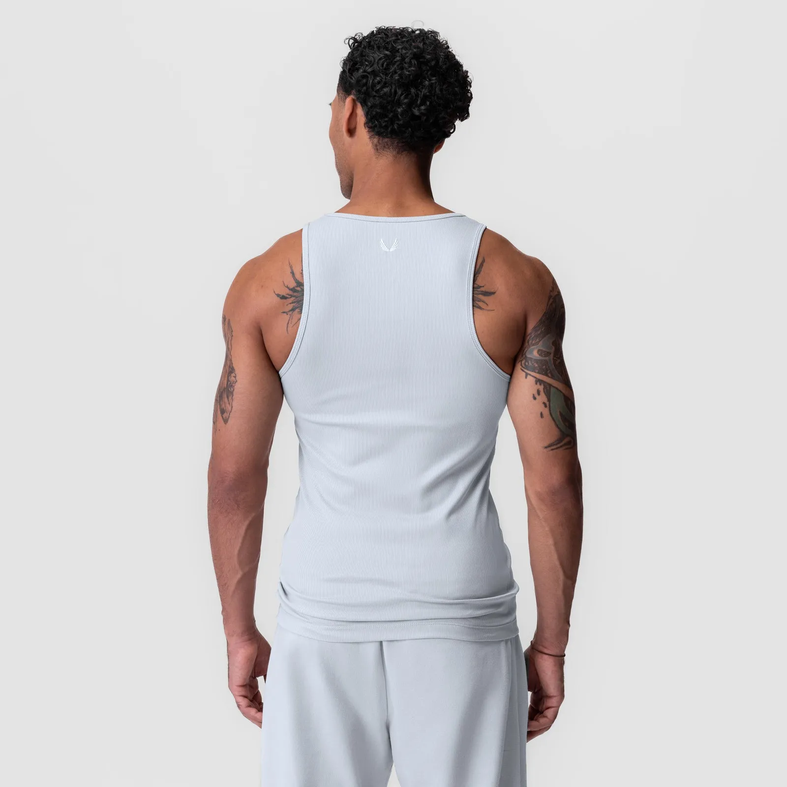0986. CreoraTech Ribbed Tank - Ice Blue ASRV