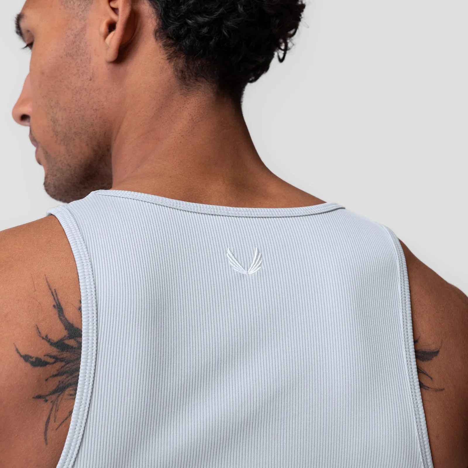 0986. CreoraTech Ribbed Tank - Ice Blue ASRV