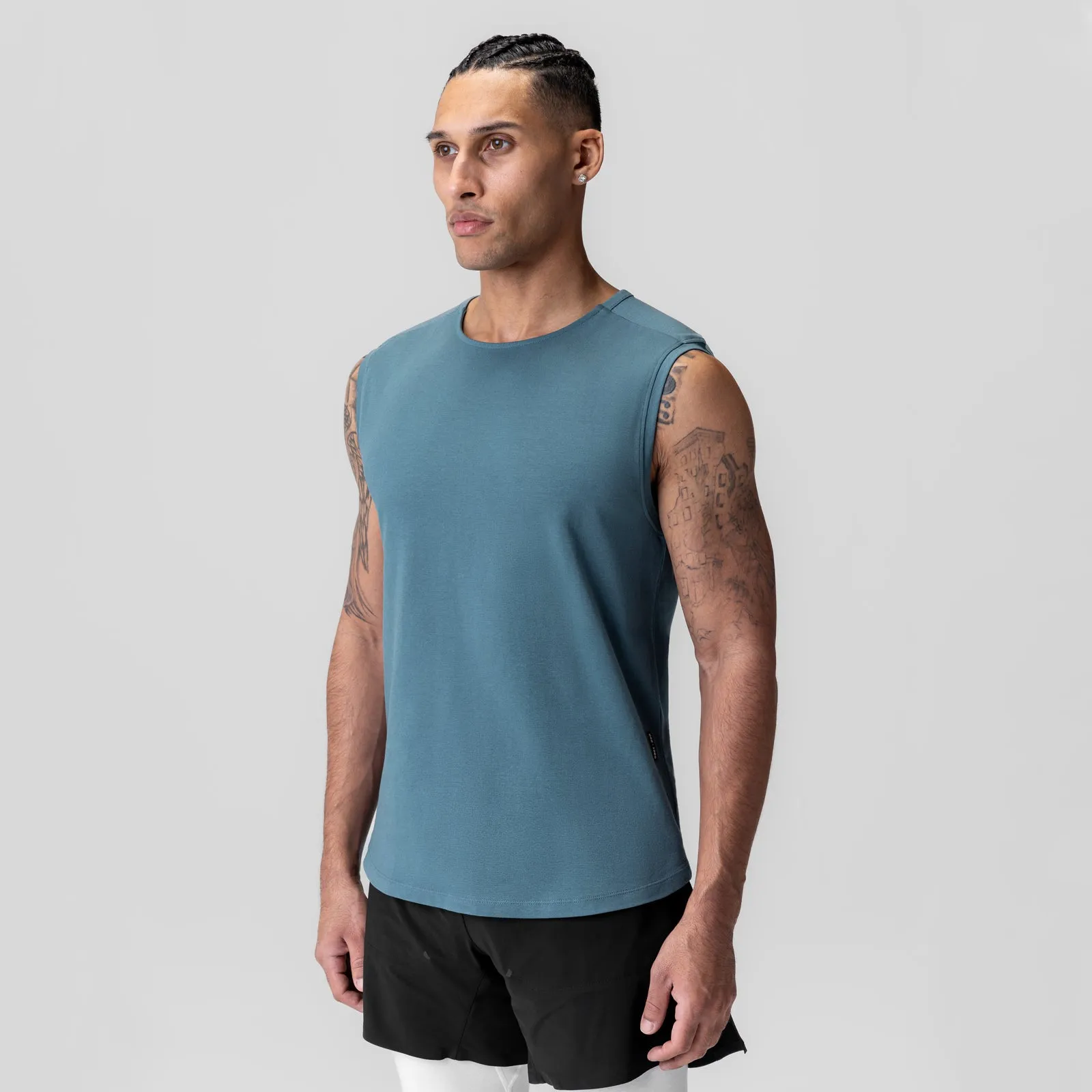 1060. Creora Cotton Modal Cutoff Tank - Storm ASRV