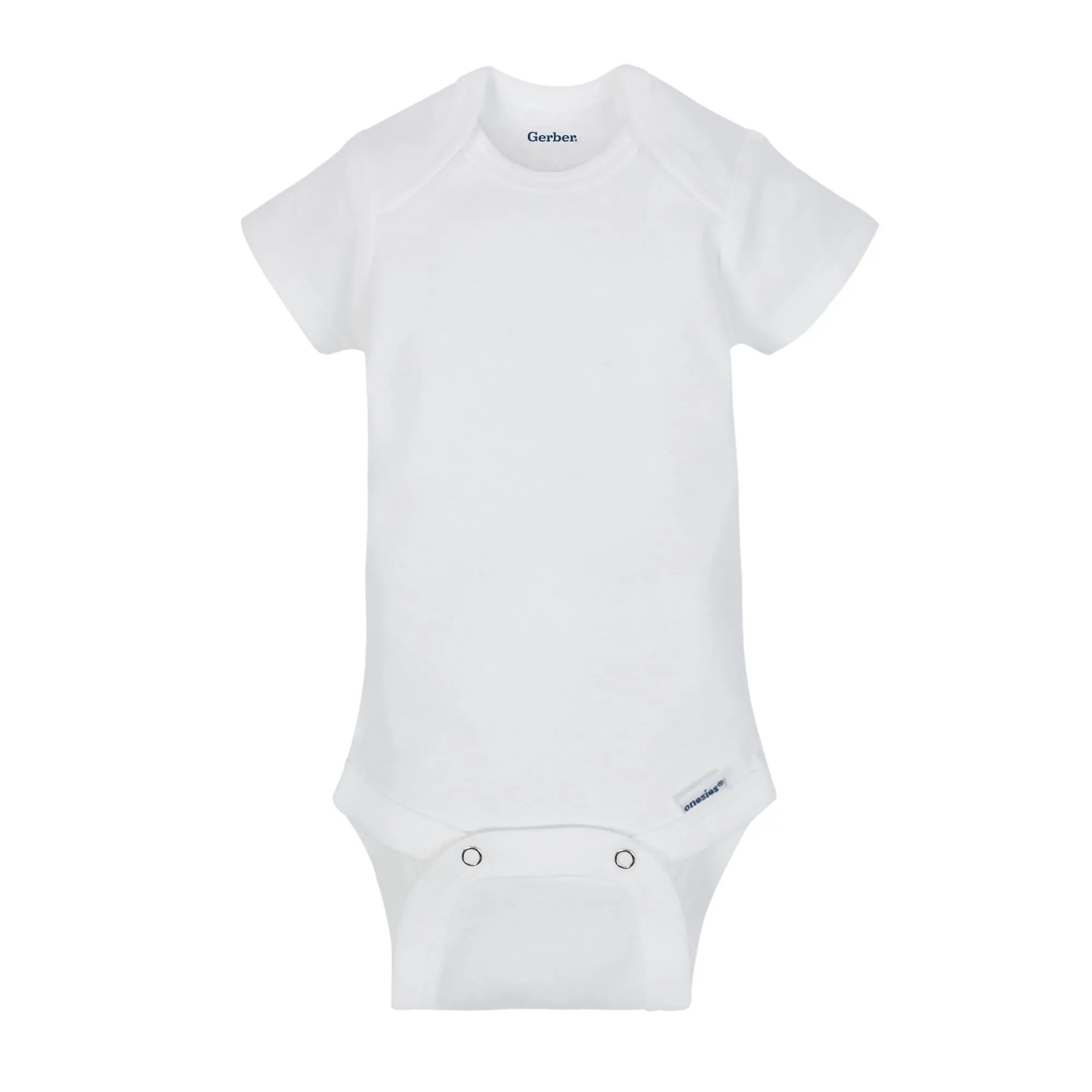 15-Pack Grow-With-Me White Short Sleeve Onesies Bodysuit Assorted Size Set Gerber Childrenswea