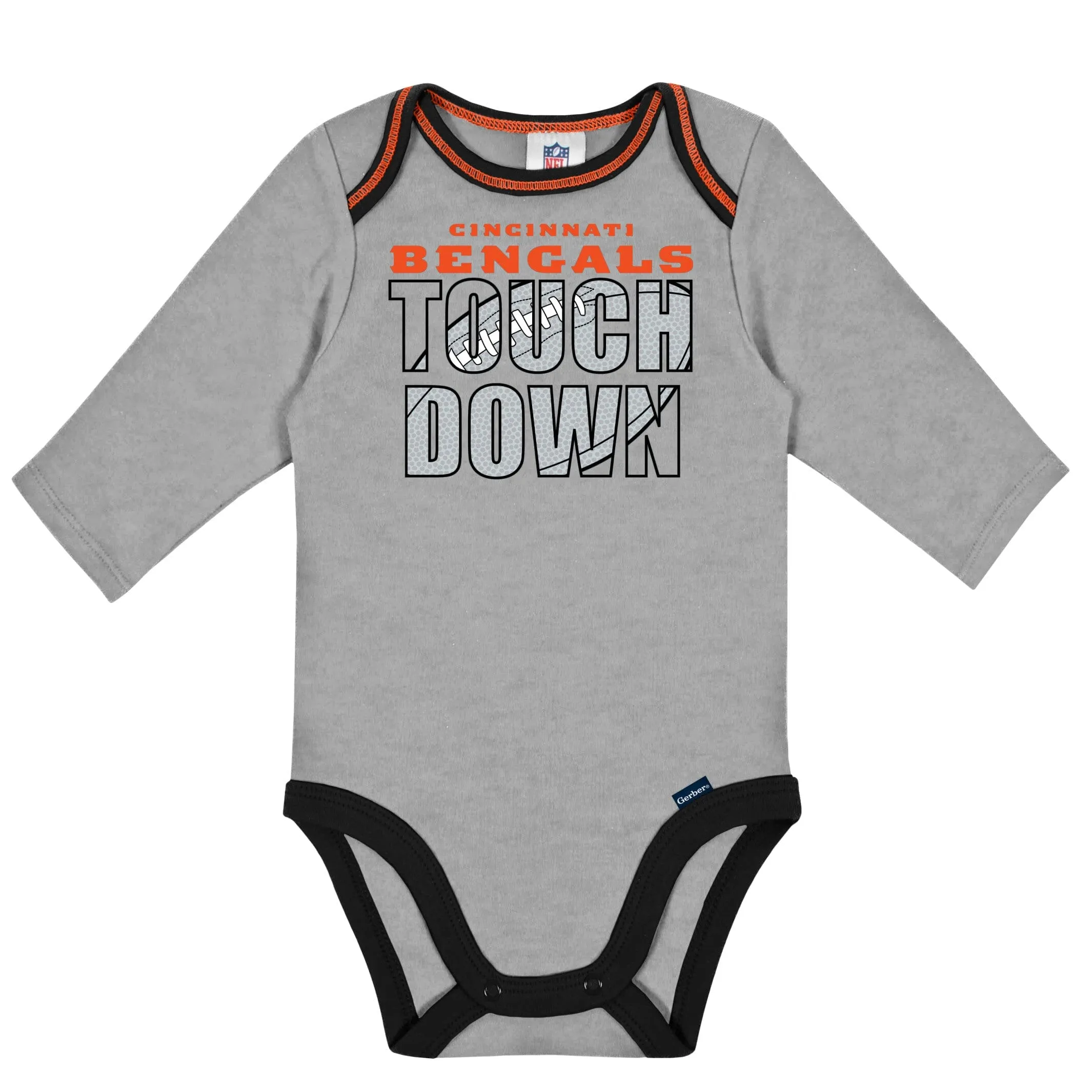 2-Pack Baby Boys Bengals Long Sleeve Bodysuits Gerber Childrenswea