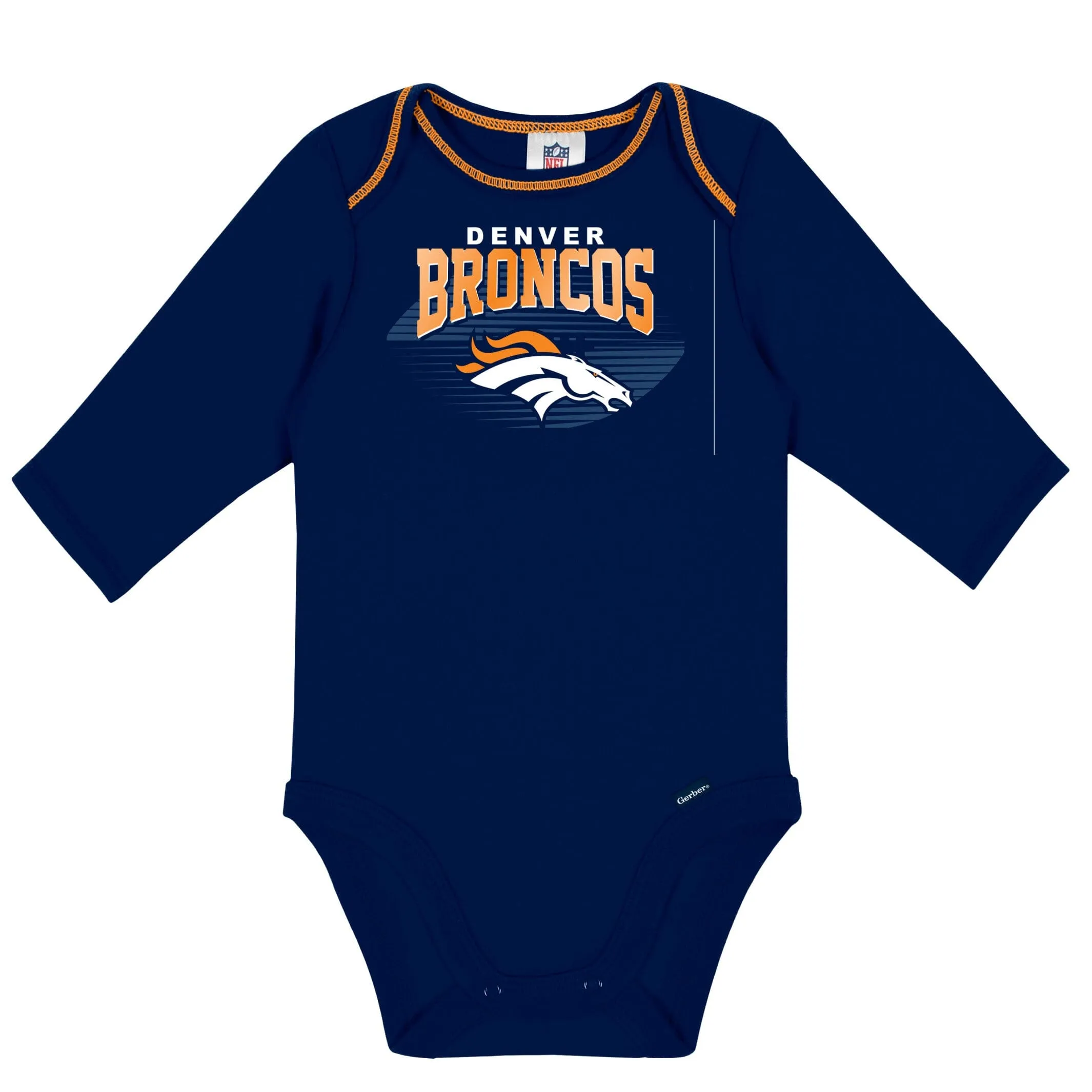 2-Pack Baby Boys Broncos Long Sleeve Bodysuits Gerber Childrenswea