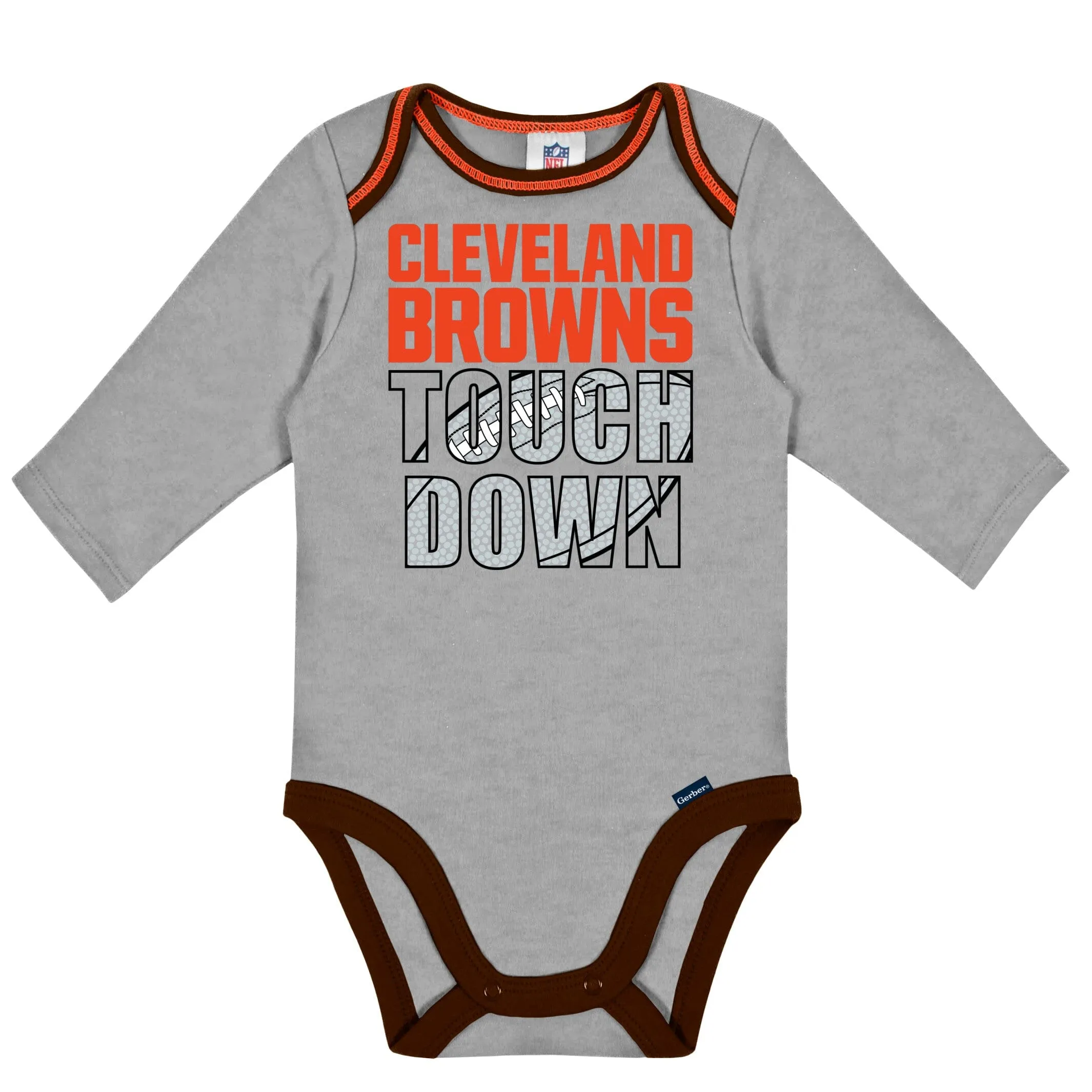 2-Pack Baby Boys Browns Long Sleeve Bodysuits Gerber Childrenswea