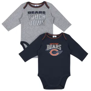 2-Pack Baby Boys Chicago Bears Long Sleeve Bodysuits Gerber Childrenswea
