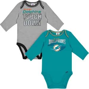 2-Pack Baby Boys Dolphins Long Sleeve Bodysuits Gerber Childrenswea
