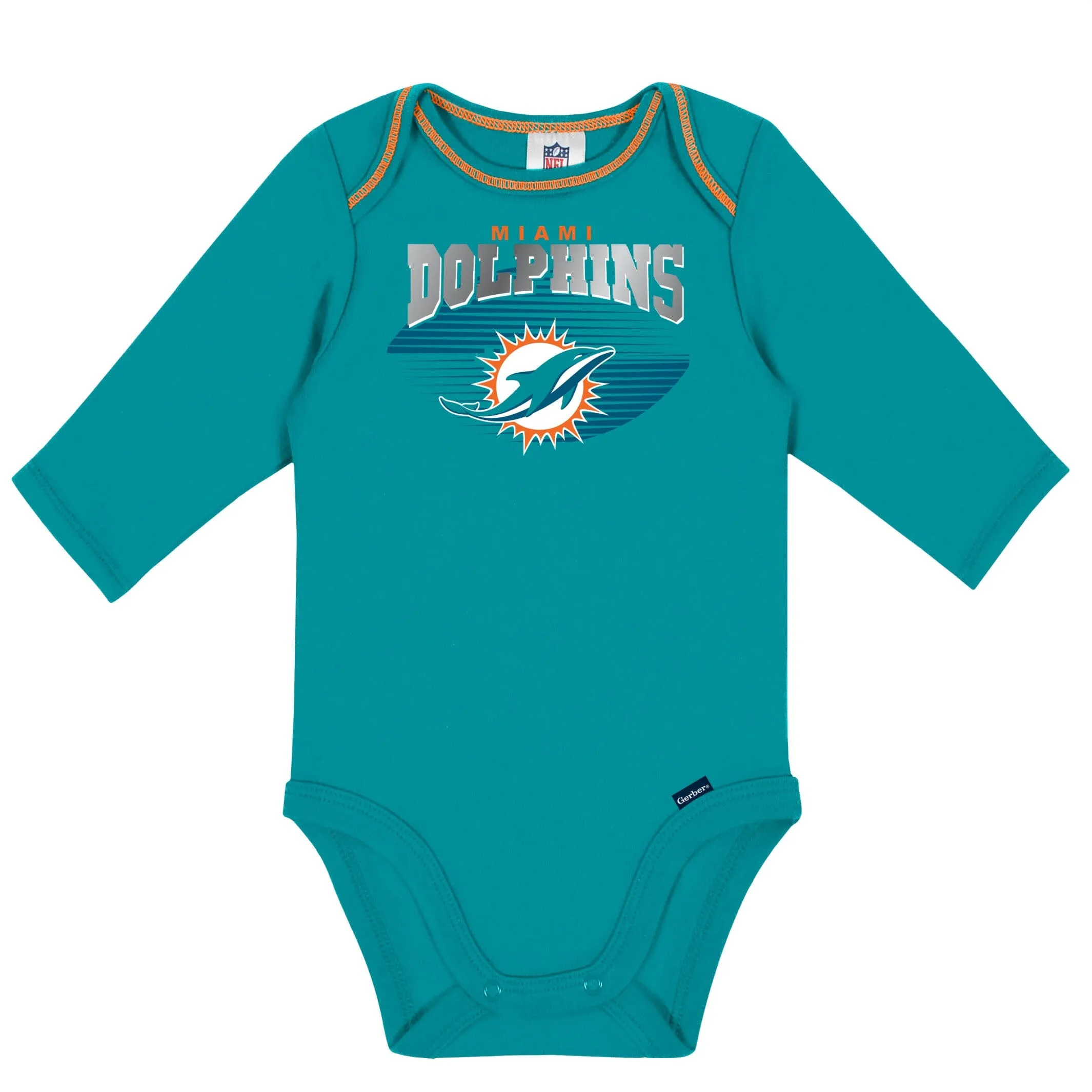 2-Pack Baby Boys Dolphins Long Sleeve Bodysuits Gerber Childrenswea