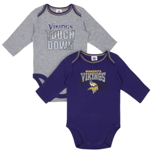 2-Pack Baby Boys Minnesota Vikings Long Sleeve Bodysuits Gerber Childrenswea