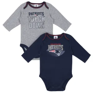 2-Pack Baby Boys New England Patriots Long Sleeve Bodysuits Gerber Childrenswea