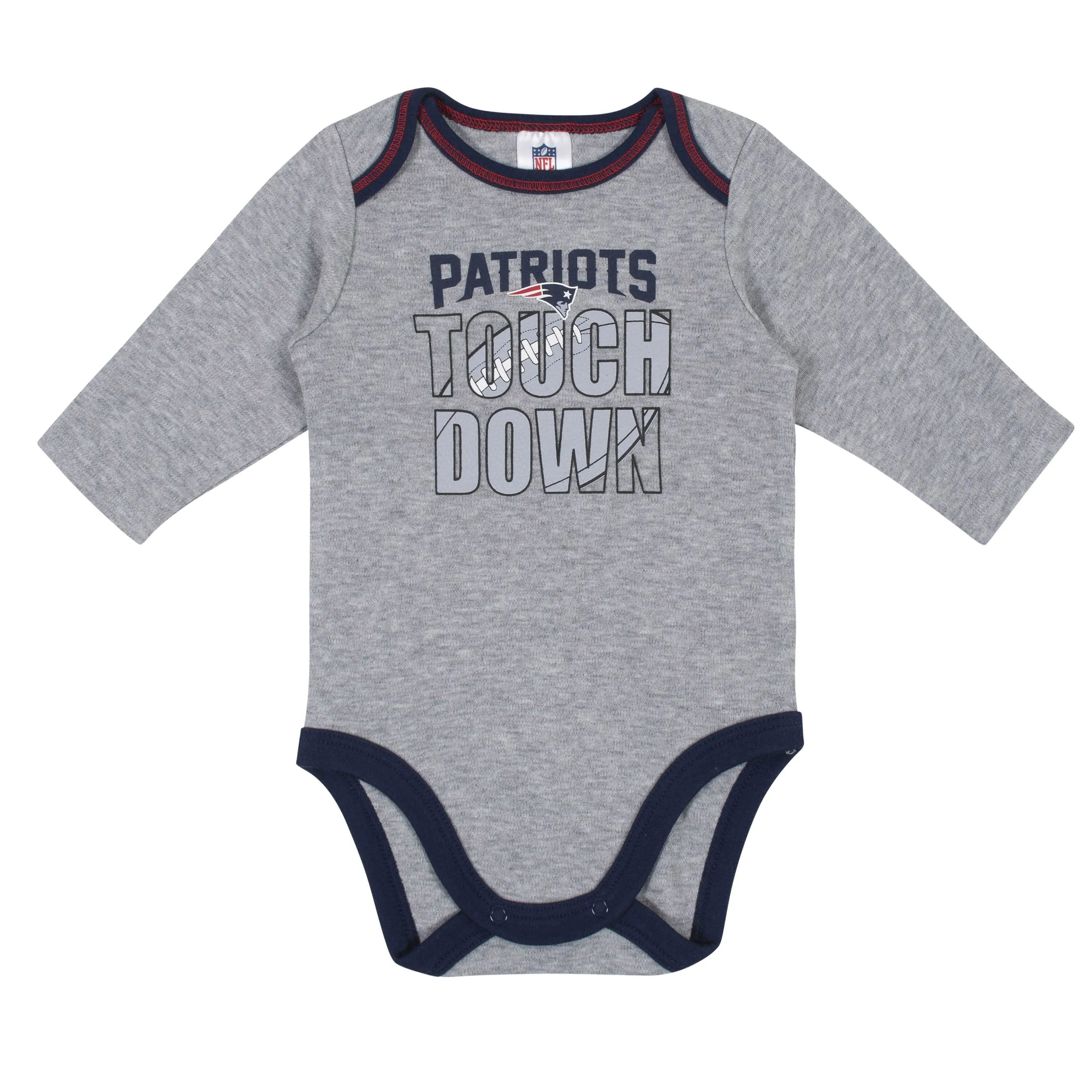 2-Pack Baby Boys New England Patriots Long Sleeve Bodysuits Gerber Childrenswea