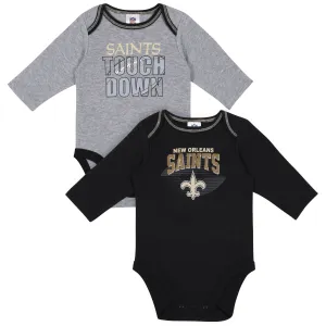 2-Pack Baby Boys New Orleans Saints Long Sleeve Bodysuits Gerber Childrenswea