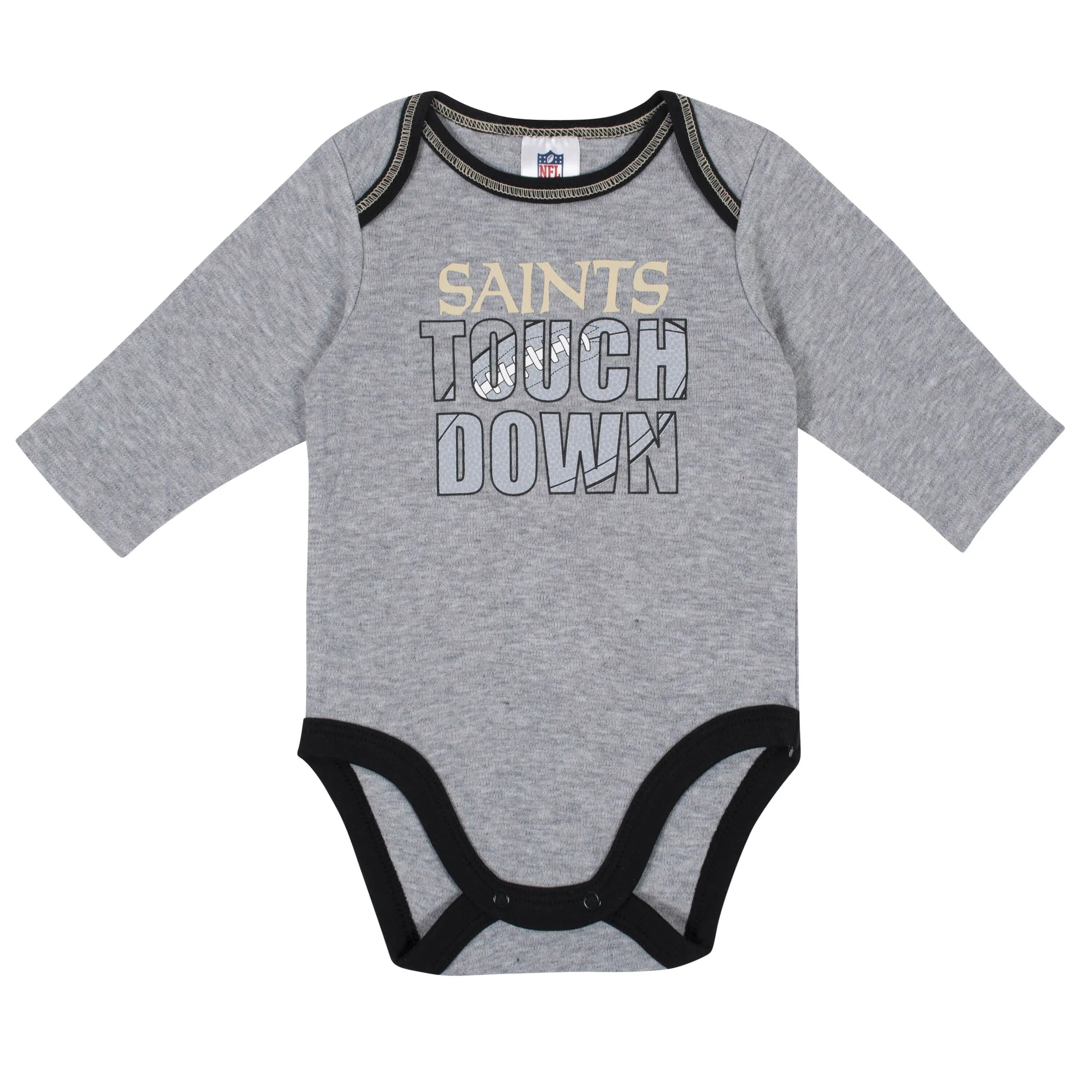 2-Pack Baby Boys New Orleans Saints Long Sleeve Bodysuits Gerber Childrenswea