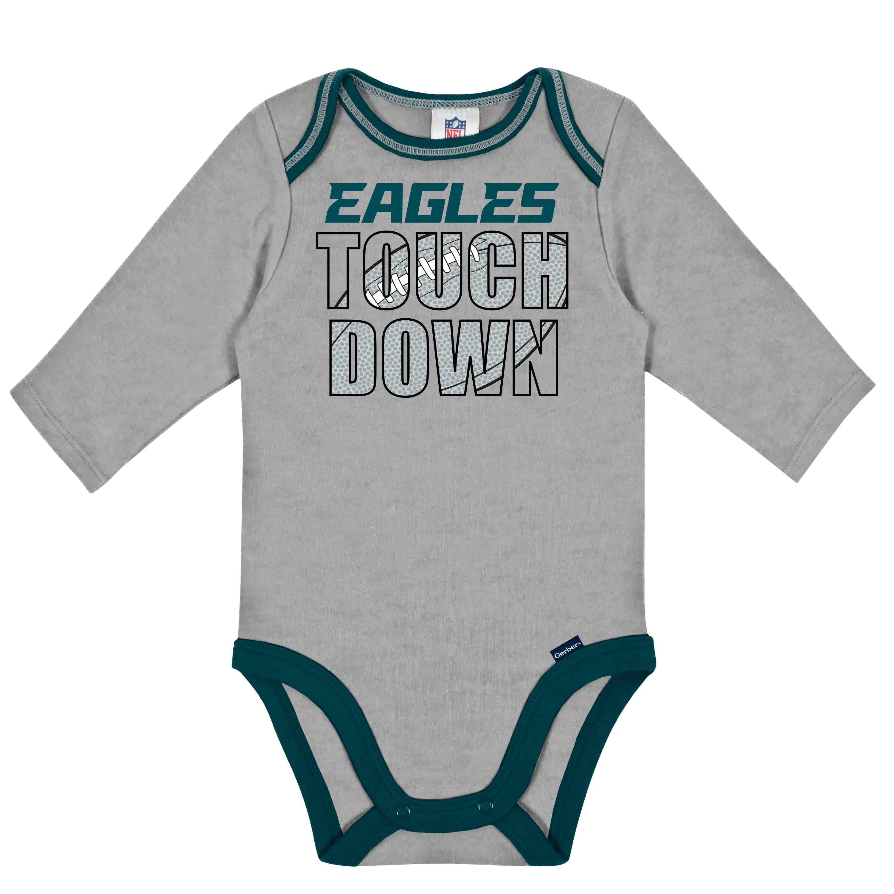 2-Pack Baby Boys Philadelphia Eagles Long Sleeve Bodysuits Gerber Childrenswea