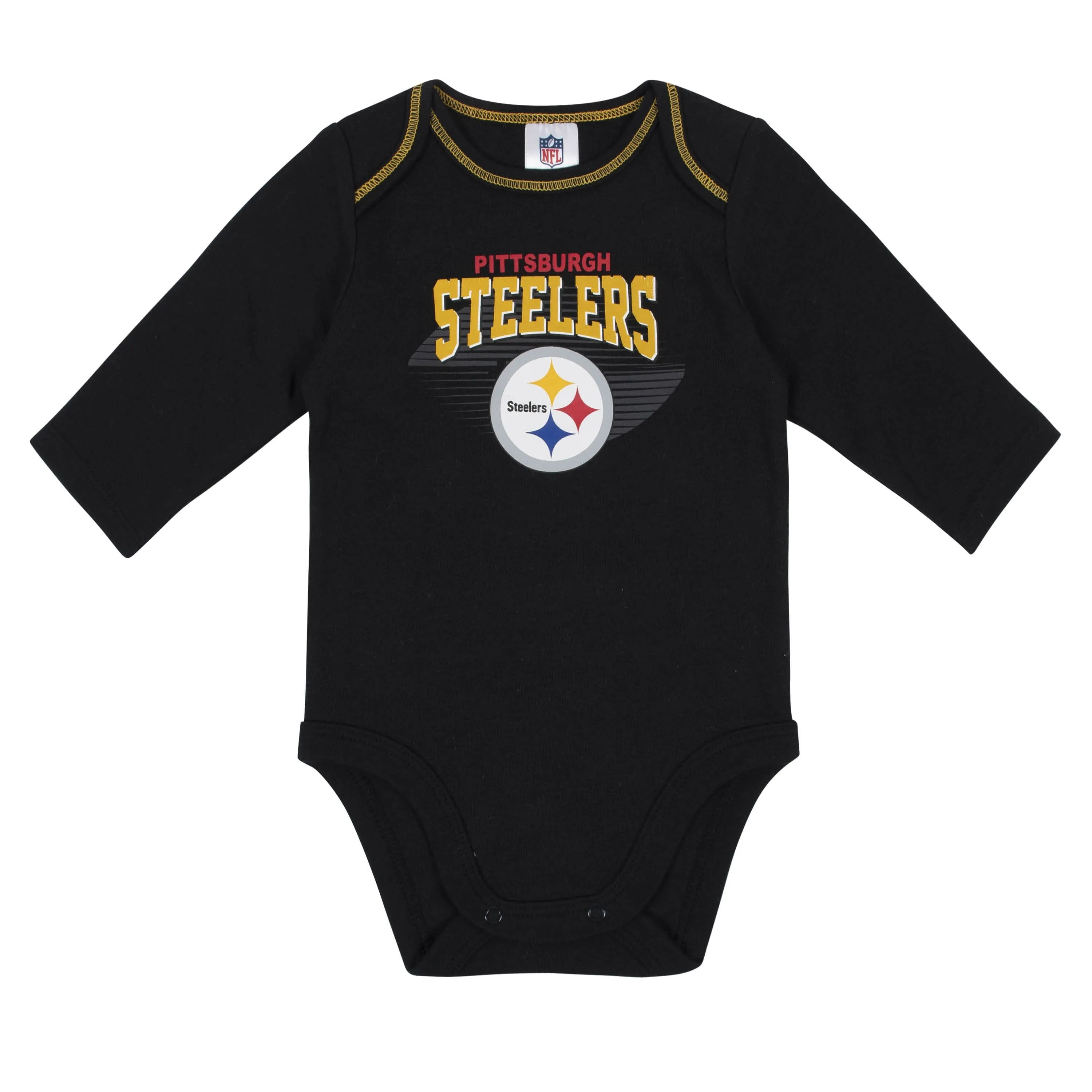 2-Pack Baby Boys Pittsburgh Steelers Long Sleeve Bodysuits Gerber Childrenswea