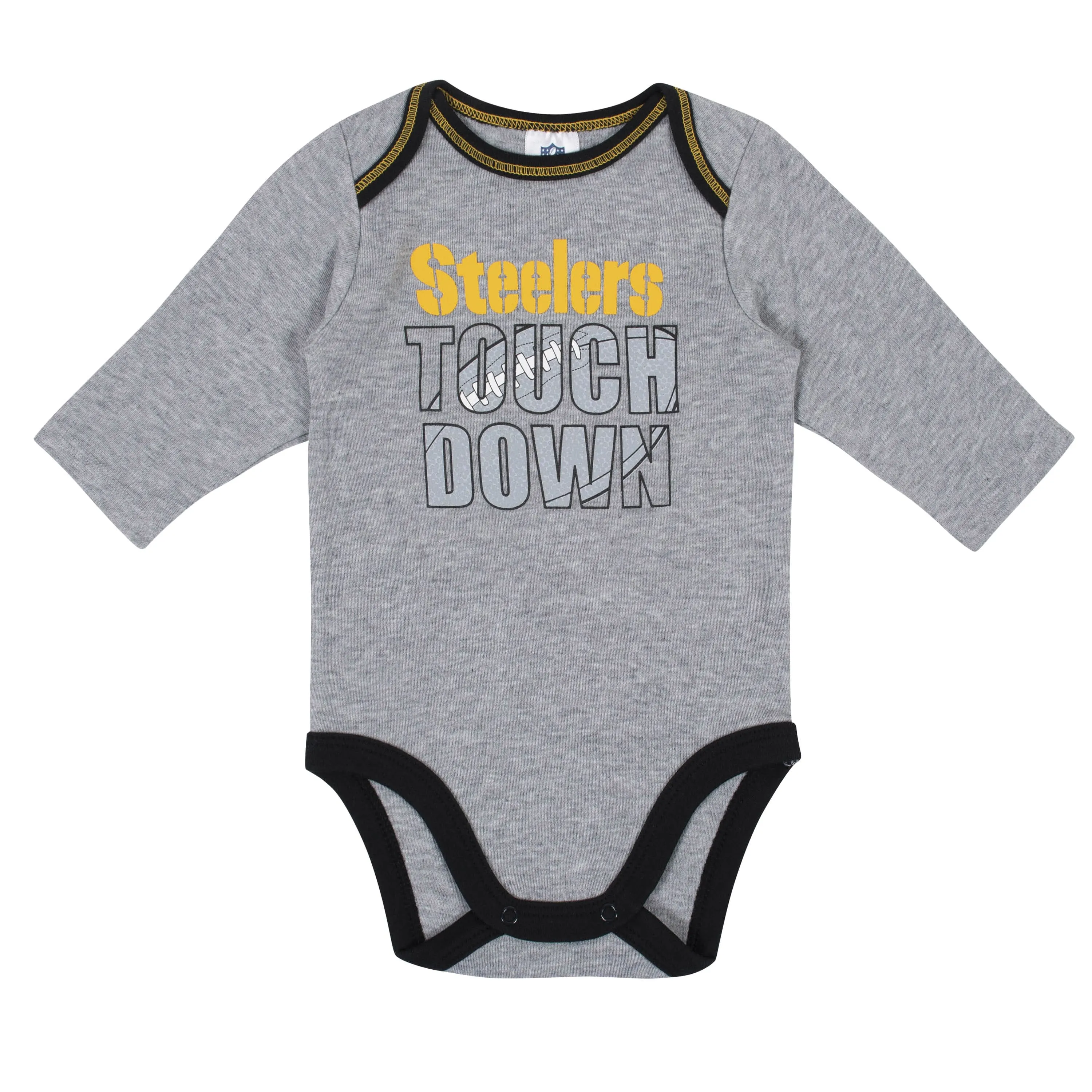 2-Pack Baby Boys Pittsburgh Steelers Long Sleeve Bodysuits Gerber Childrenswea