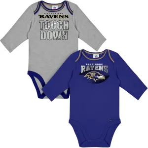 2-Pack Baby Boys Ravens Long Sleeve Bodysuits Gerber Childrenswea