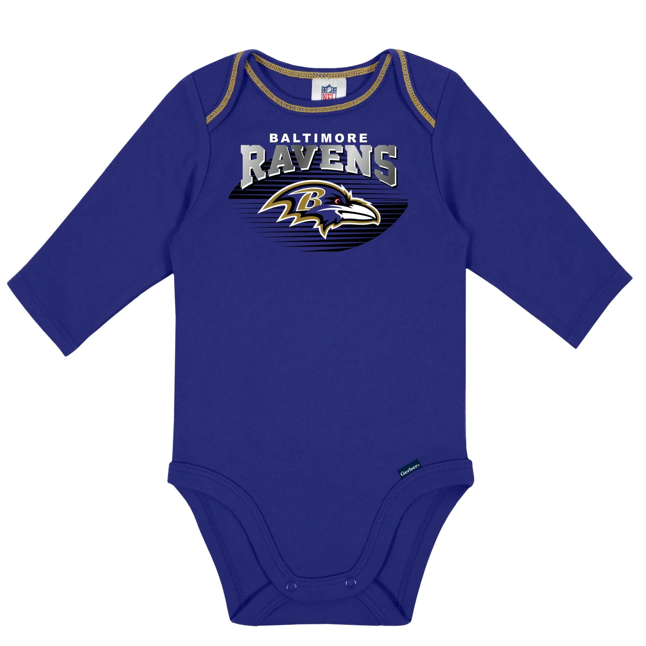 2-Pack Baby Boys Ravens Long Sleeve Bodysuits Gerber Childrenswea