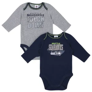 2-Pack Baby Boys Seattle Seahawks Long Sleeve Bodysuits Gerber Childrenswea