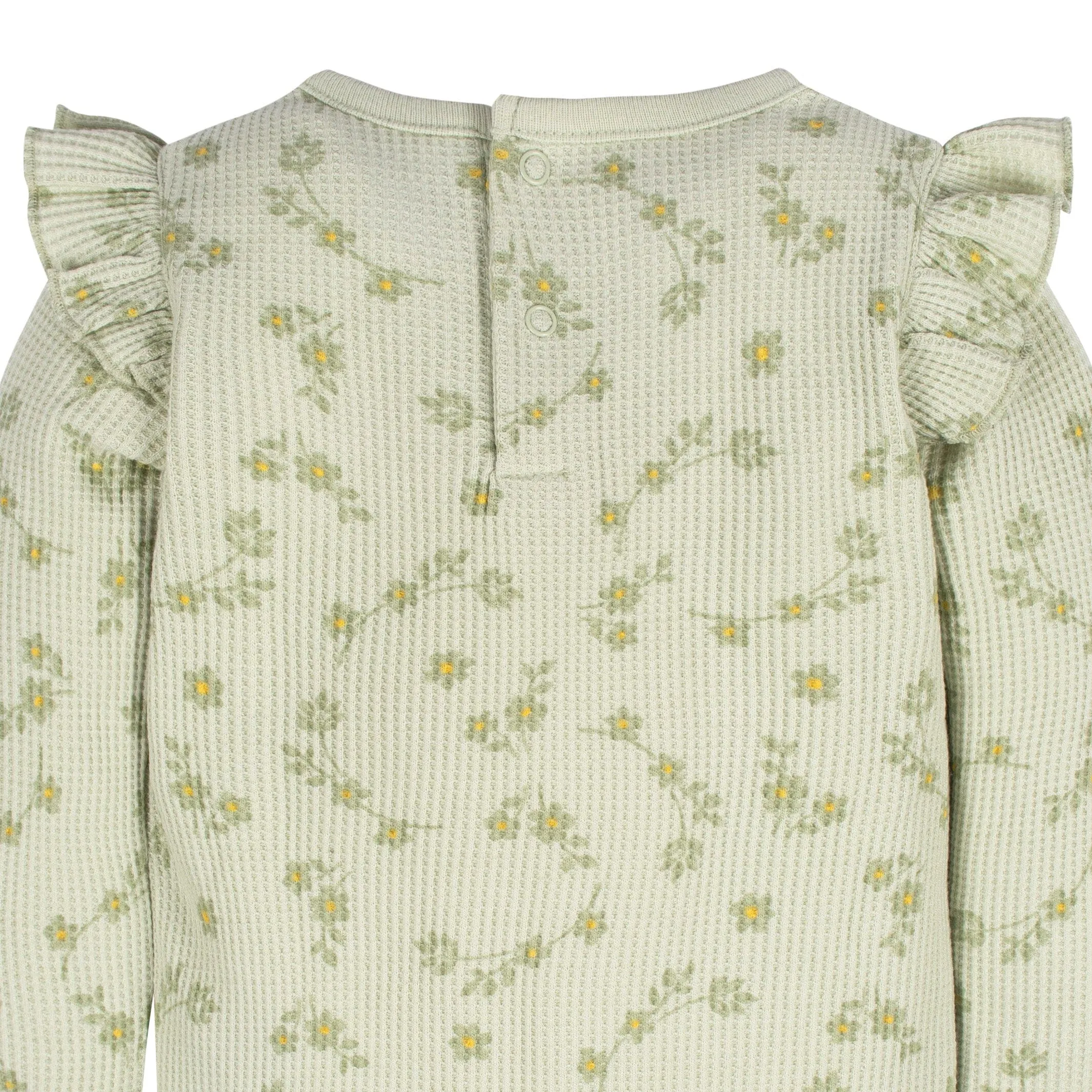 2-Pack Baby Girls Flower Toss Long Sleeve Onesies Bodysuits Gerber Childrenswea