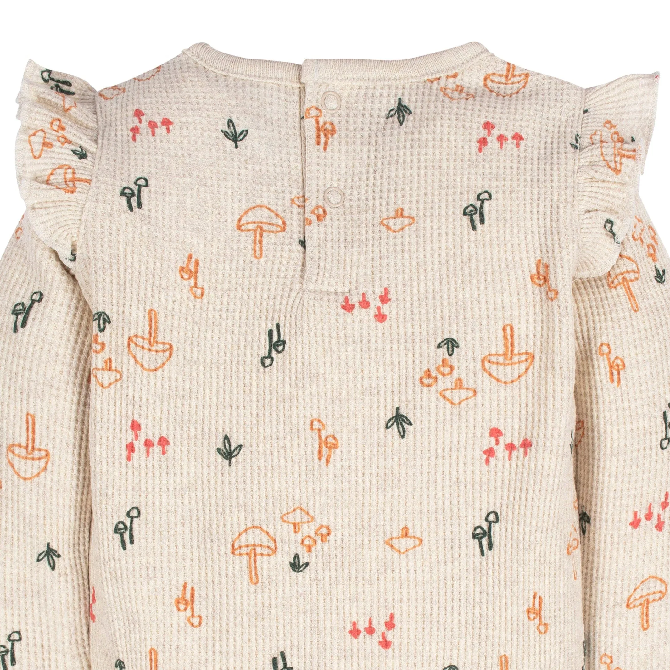 2-Pack Baby Girls Mushrooms Long Sleeve Onesies Bodysuits Gerber Childrenswea