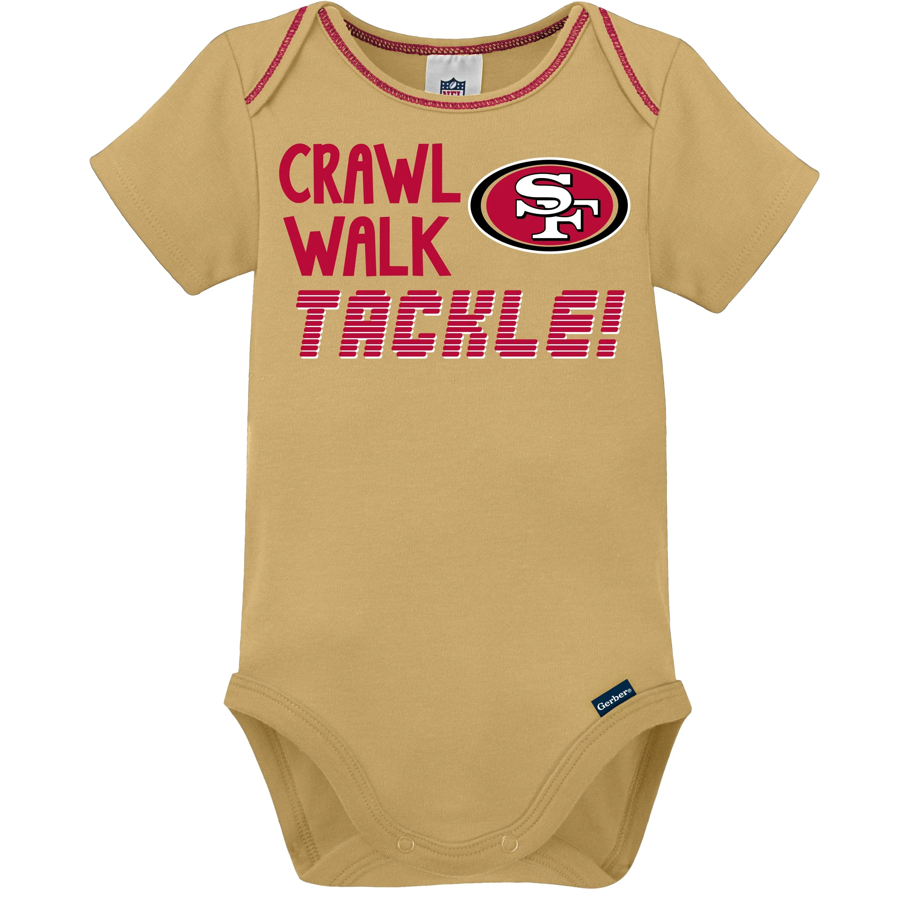 3-Pack Baby Boys 49ers Short Sleeve Bodysuits Gerber Childrenswea