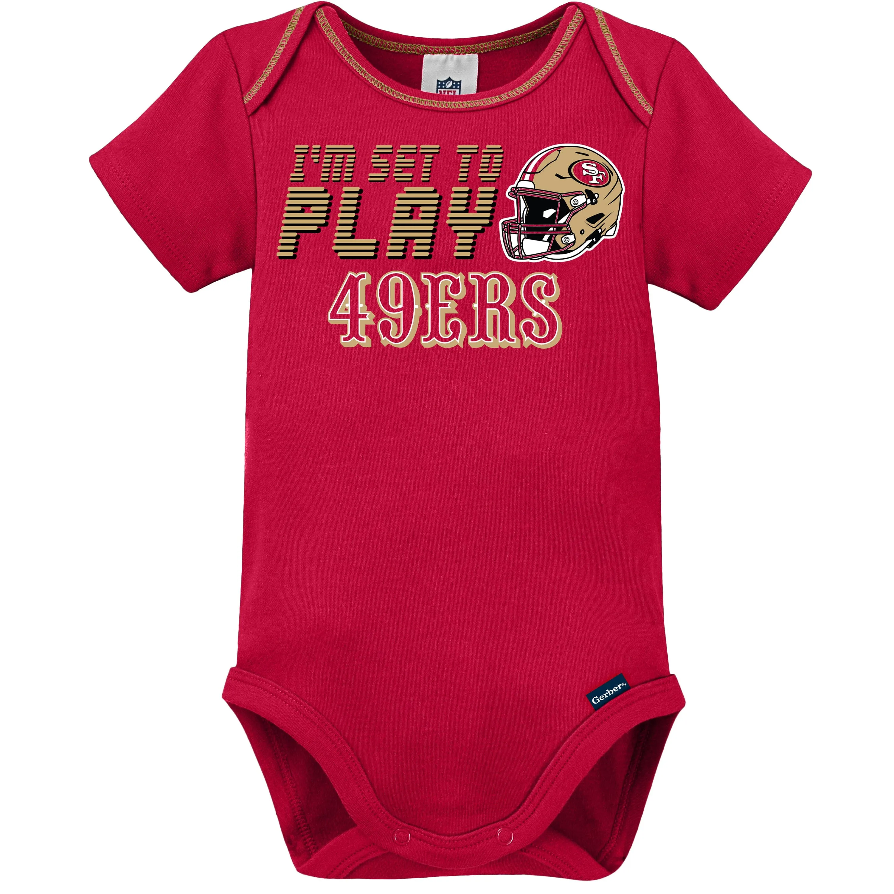 3-Pack Baby Boys 49ers Short Sleeve Bodysuits Gerber Childrenswea