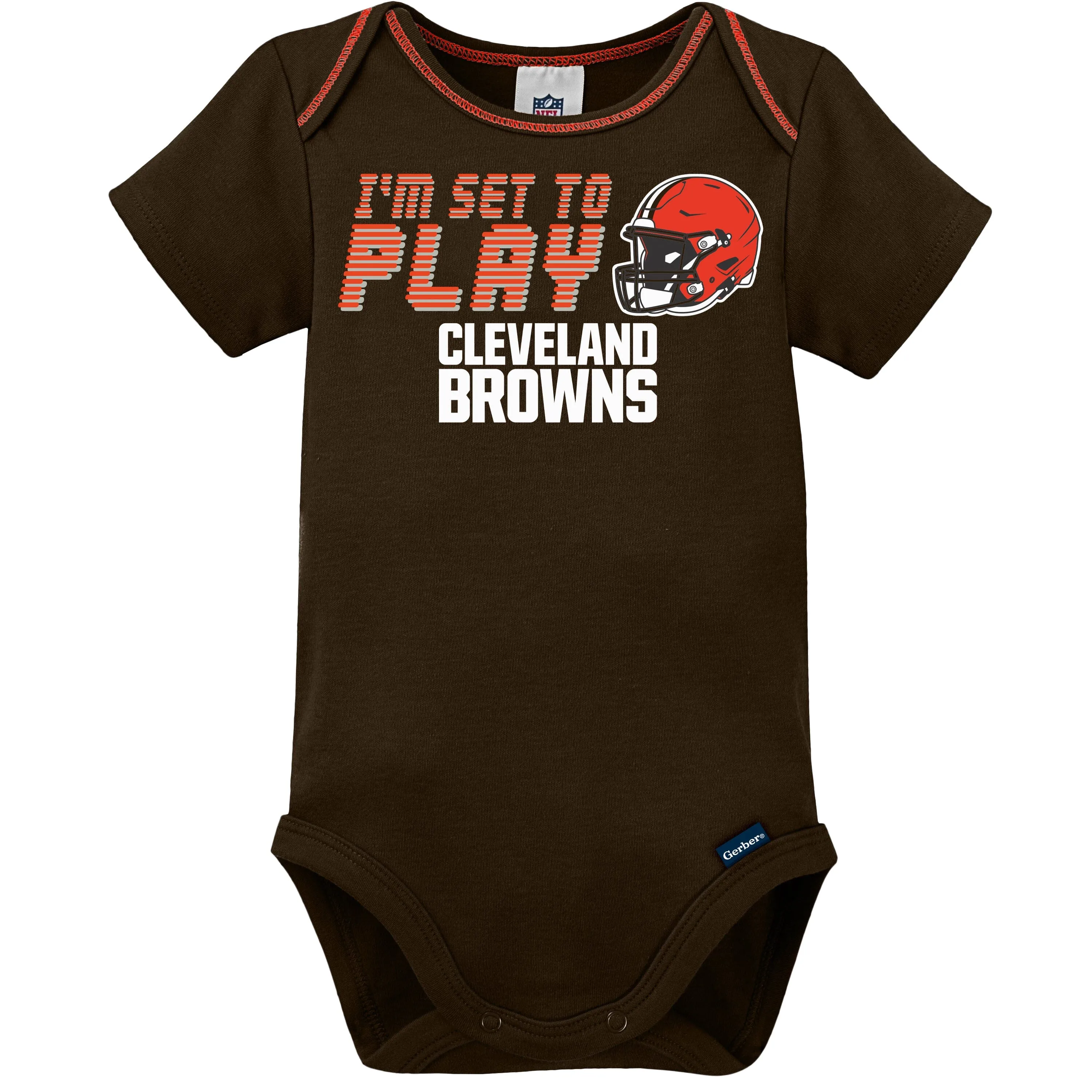 3-Pack Baby Boys Browns Short Sleeve Bodysuits Gerber Childrenswea
