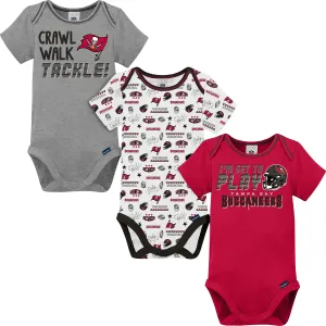 3-Pack Baby Boys Buccaneers Short Sleeve Bodysuits Gerber Childrenswea