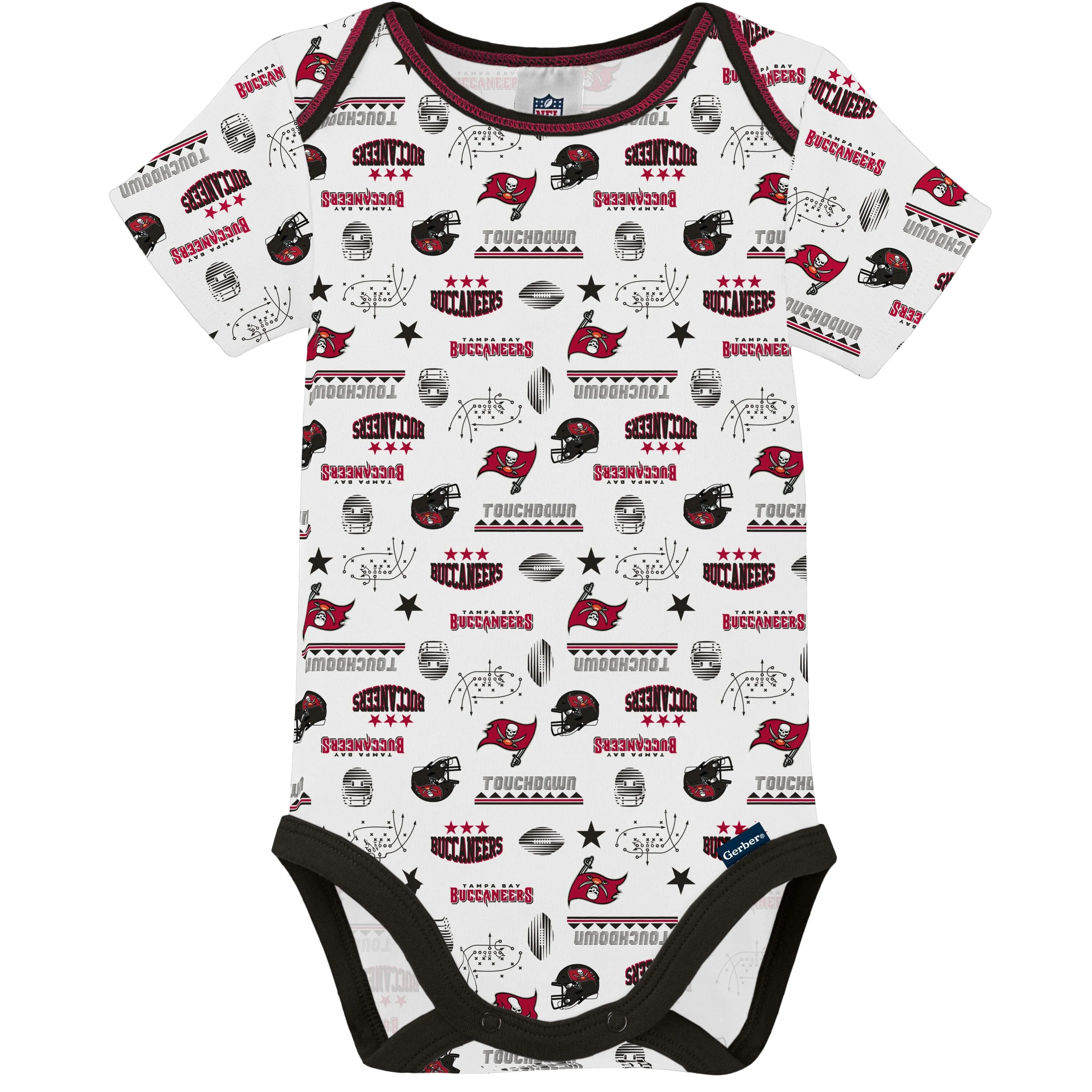 3-Pack Baby Boys Buccaneers Short Sleeve Bodysuits Gerber Childrenswea