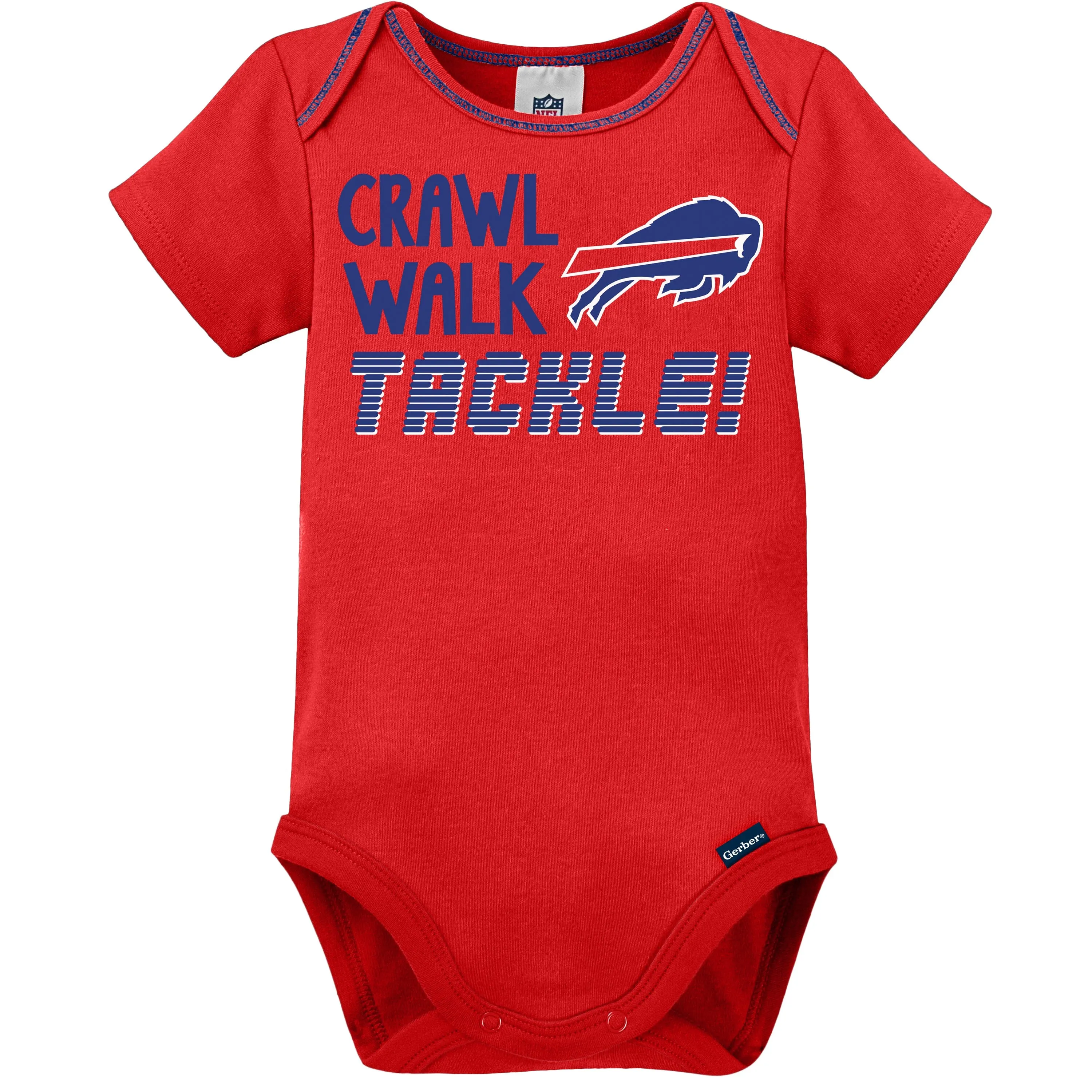 3-Pack Baby Boys Buffalo Bills Short Sleeve Bodysuits Gerber Childrenswea