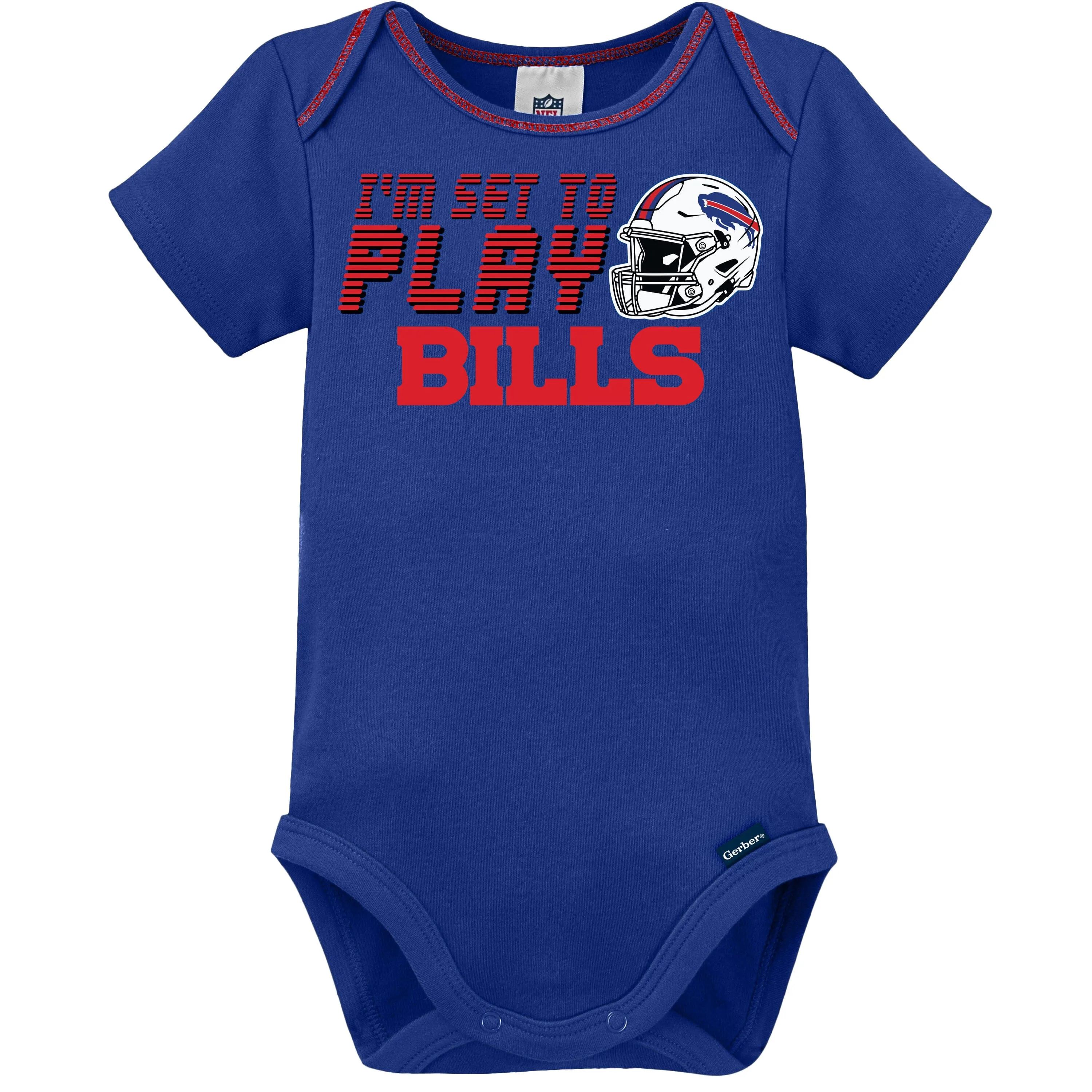 3-Pack Baby Boys Buffalo Bills Short Sleeve Bodysuits Gerber Childrenswea