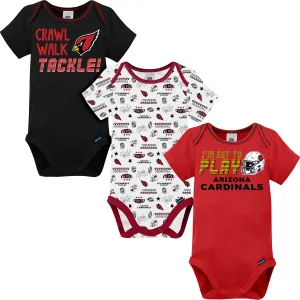 3-Pack Baby Boys Cardinals Short Sleeve Bodysuits Gerber Childrenswea