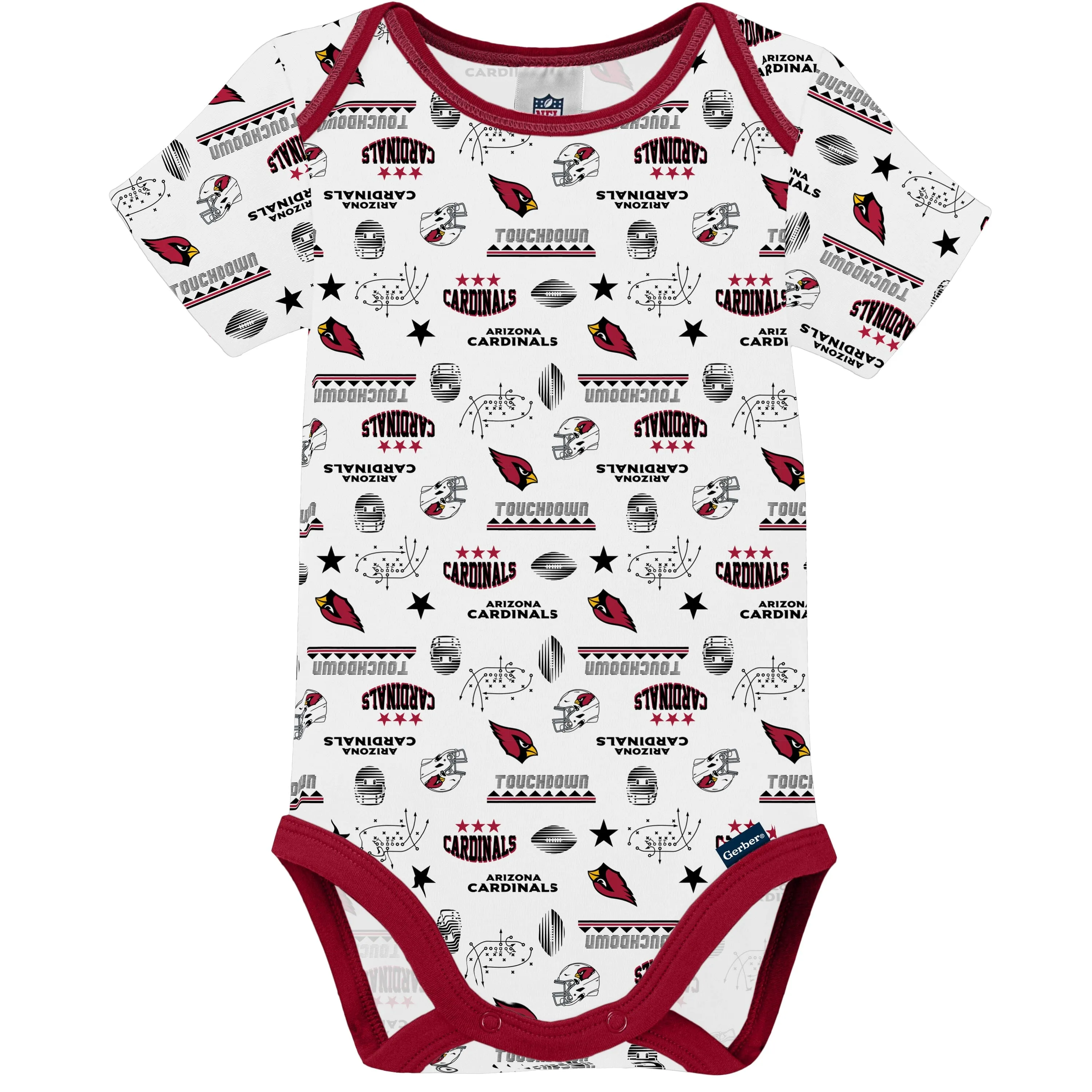 3-Pack Baby Boys Cardinals Short Sleeve Bodysuits Gerber Childrenswea