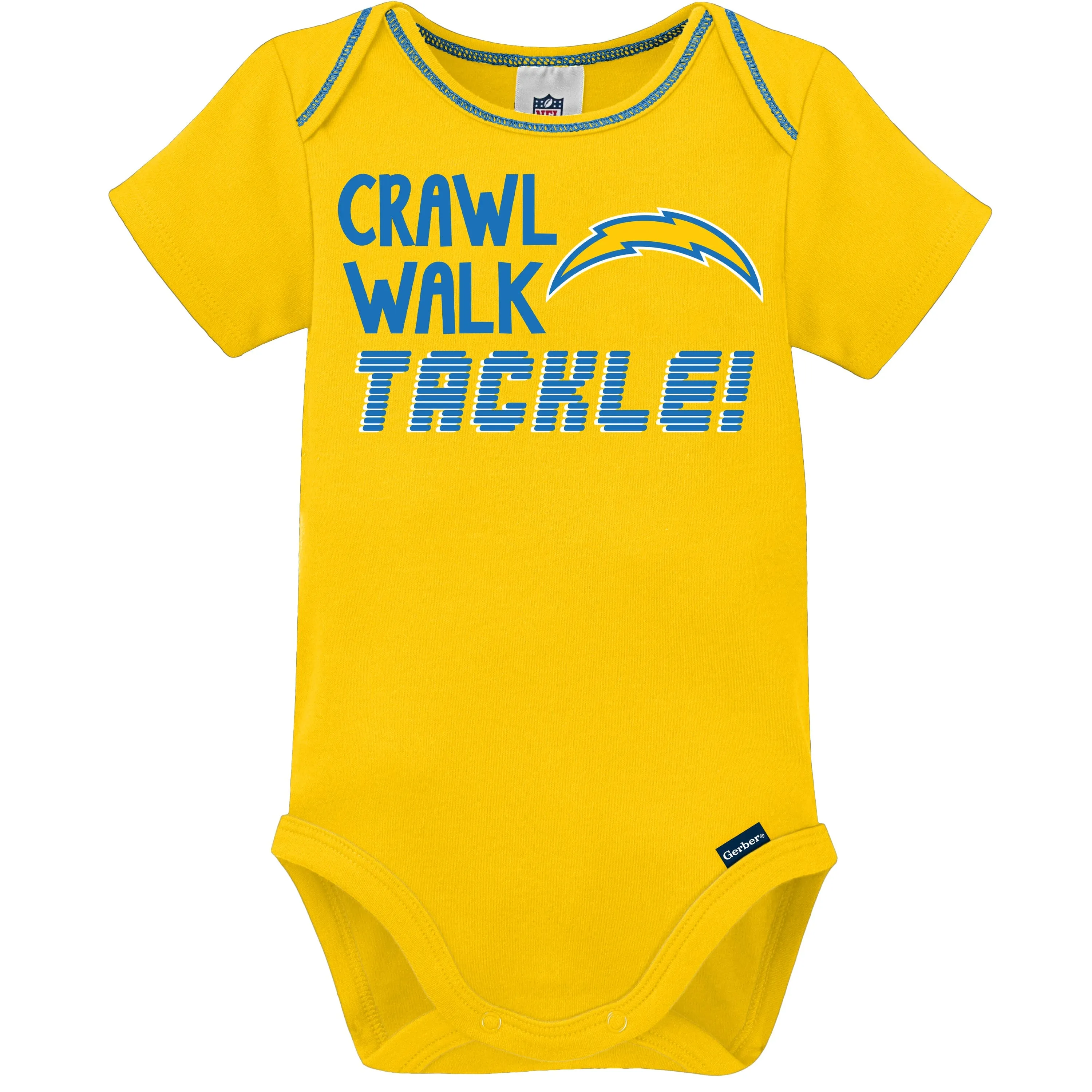 3-Pack Baby Boys Chargers Short Sleeve Bodysuits Gerber Childrenswea