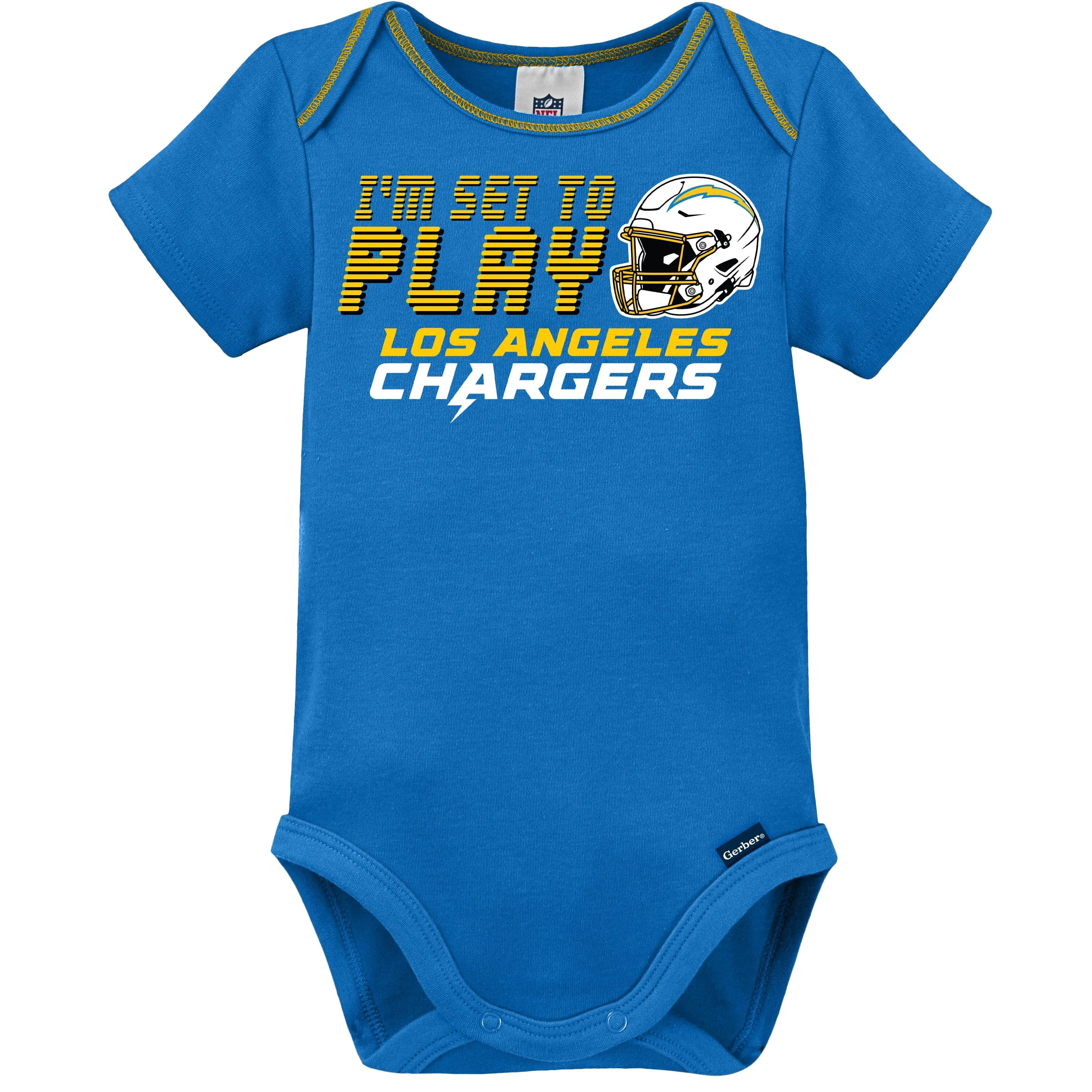 3-Pack Baby Boys Chargers Short Sleeve Bodysuits Gerber Childrenswea