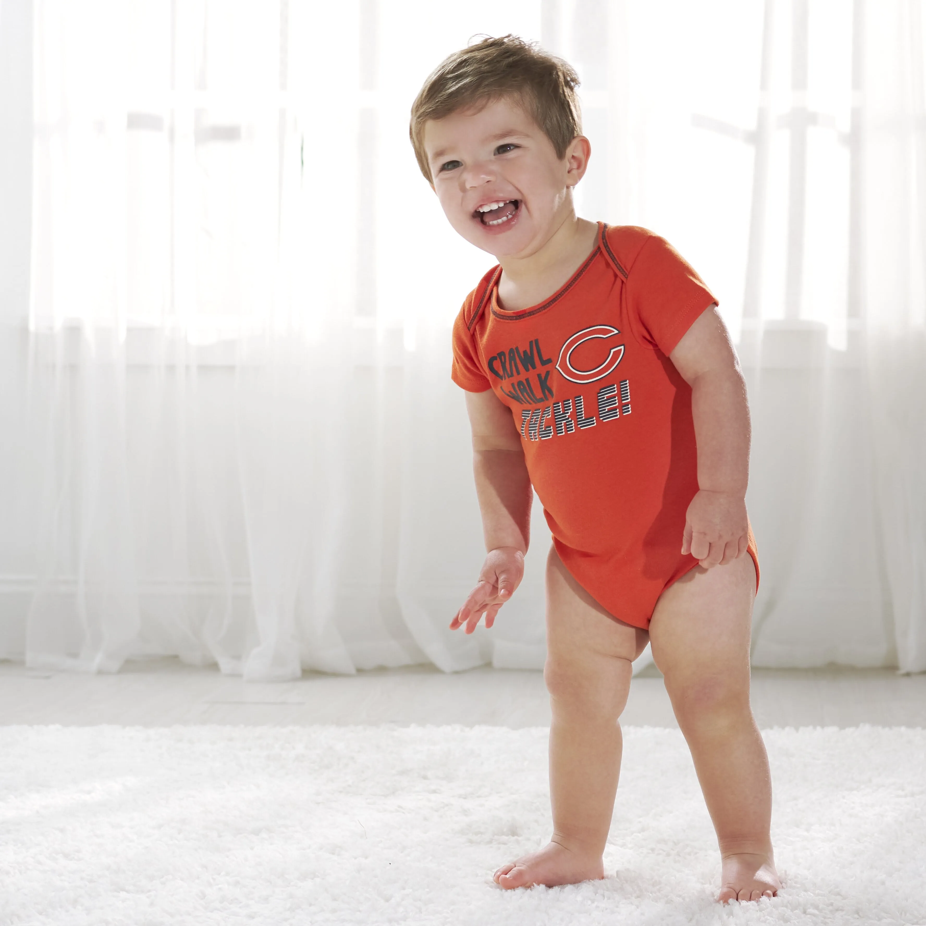 3-Pack Baby Boys Chicago Bears Short Sleeve Bodysuits Gerber Childrenswea