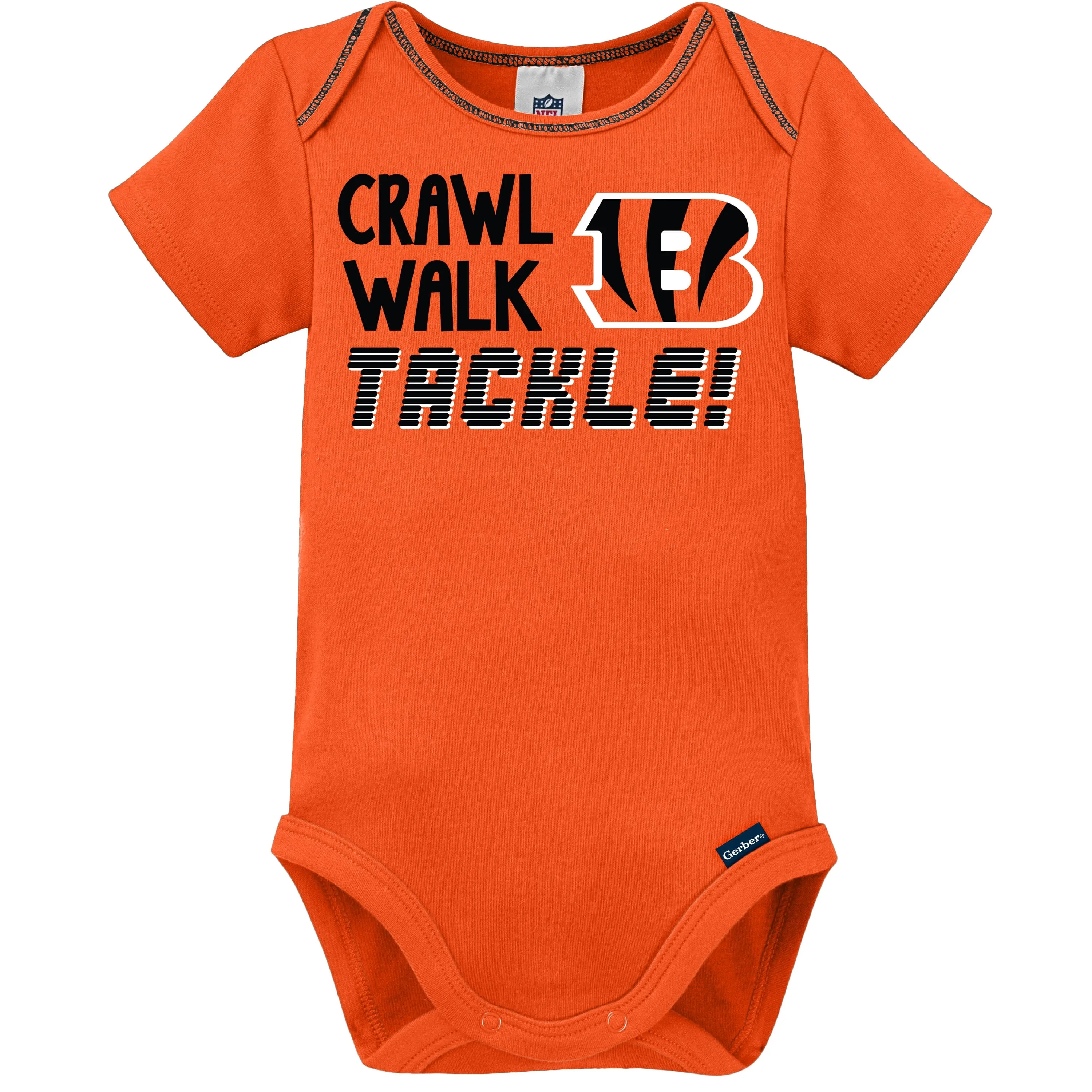 3-Pack Baby Boys Cincinnati Bengals Short Sleeve Bodysuits Gerber Childrenswea