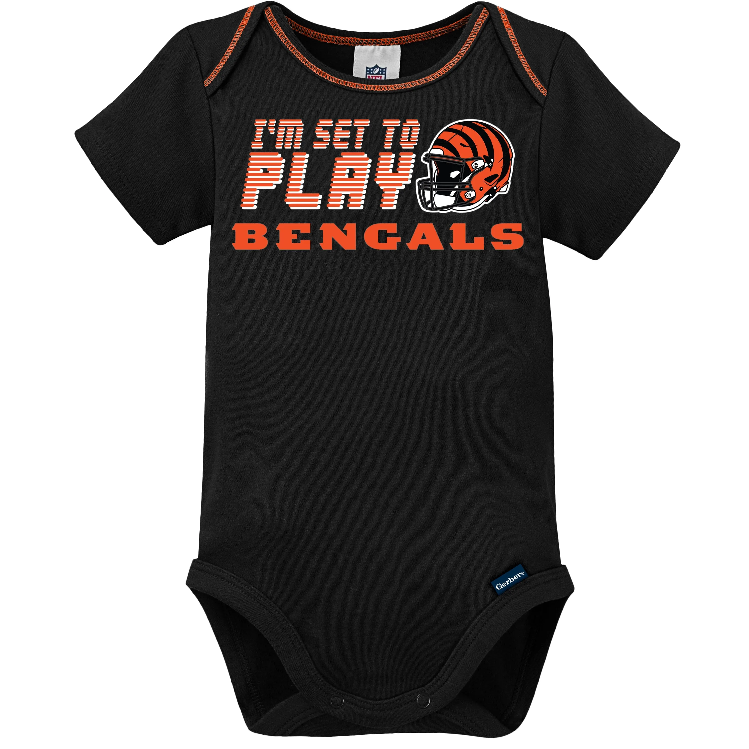 3-Pack Baby Boys Cincinnati Bengals Short Sleeve Bodysuits Gerber Childrenswea