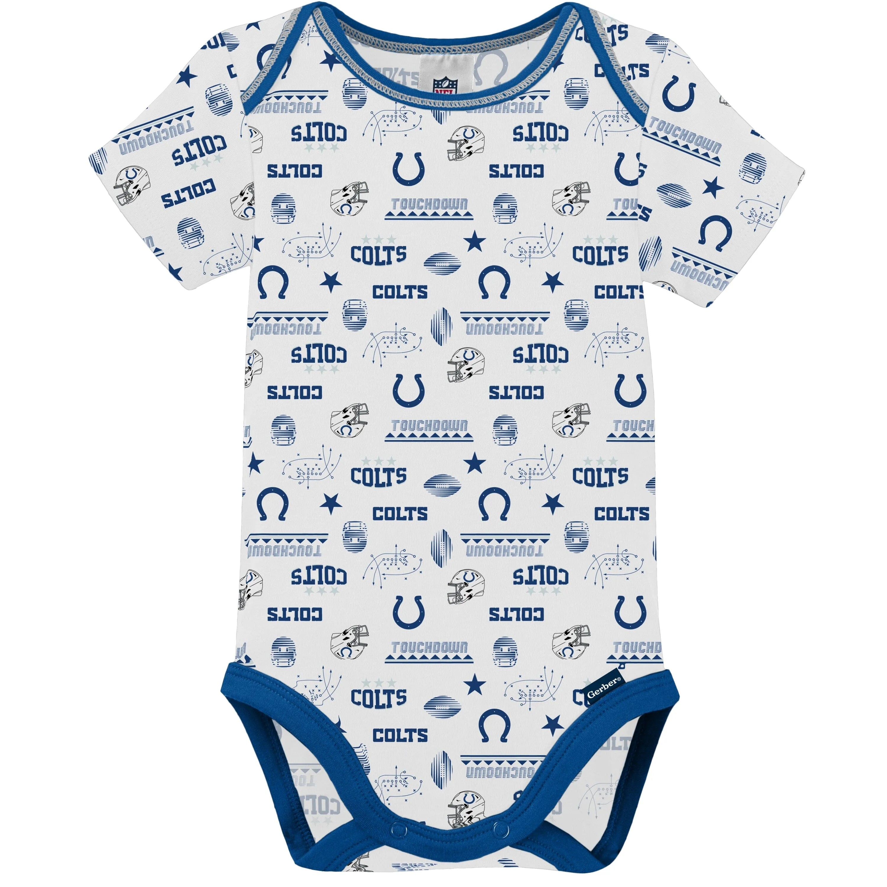 3-Pack Baby Boys Colts Short Sleeve Bodysuits Gerber Childrenswea