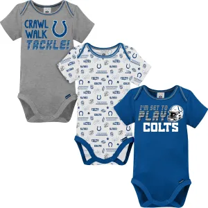 3-Pack Baby Boys Colts Short Sleeve Bodysuits Gerber Childrenswea
