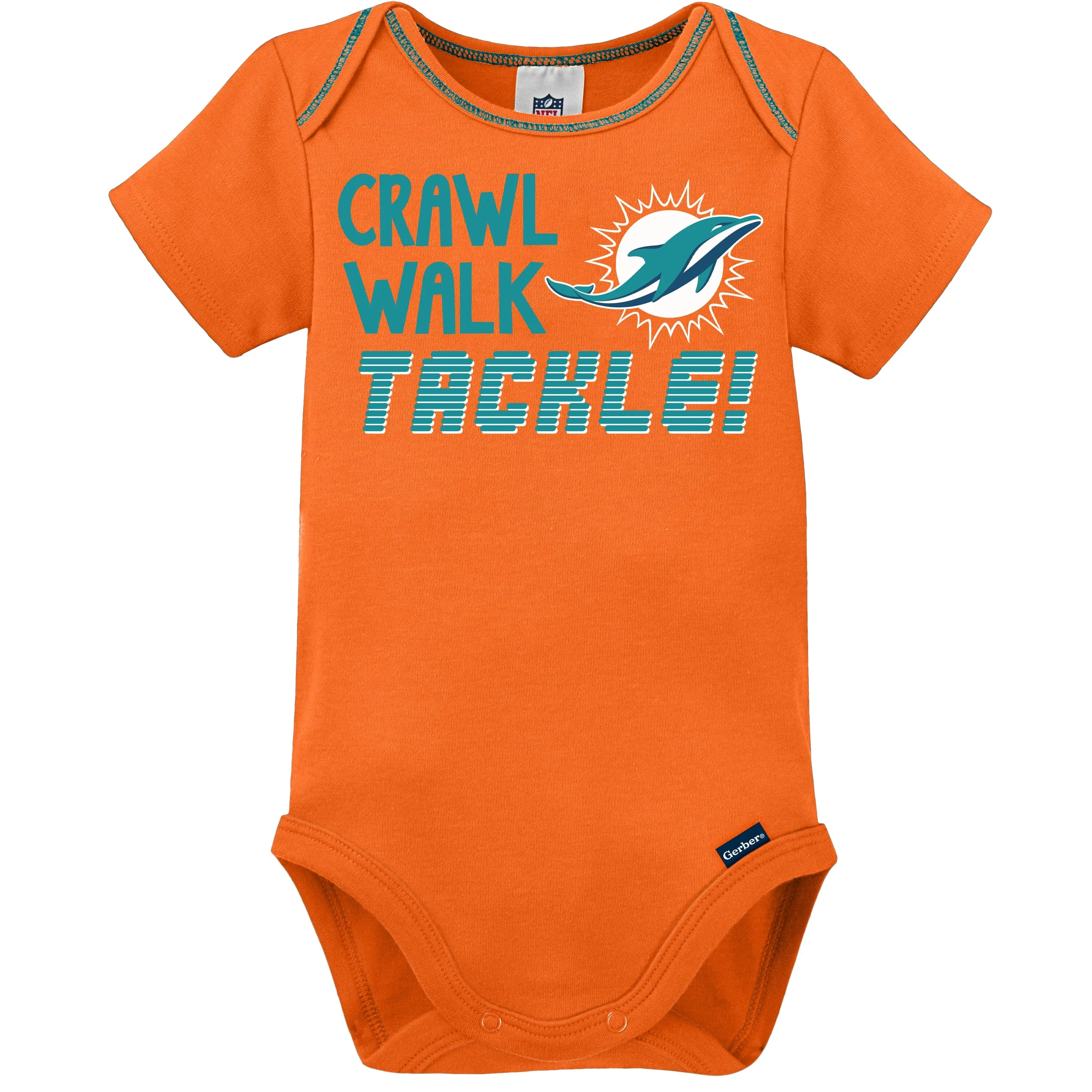 3-Pack Baby Boys Dolphins Short Sleeve Bodysuits Gerber Childrenswea