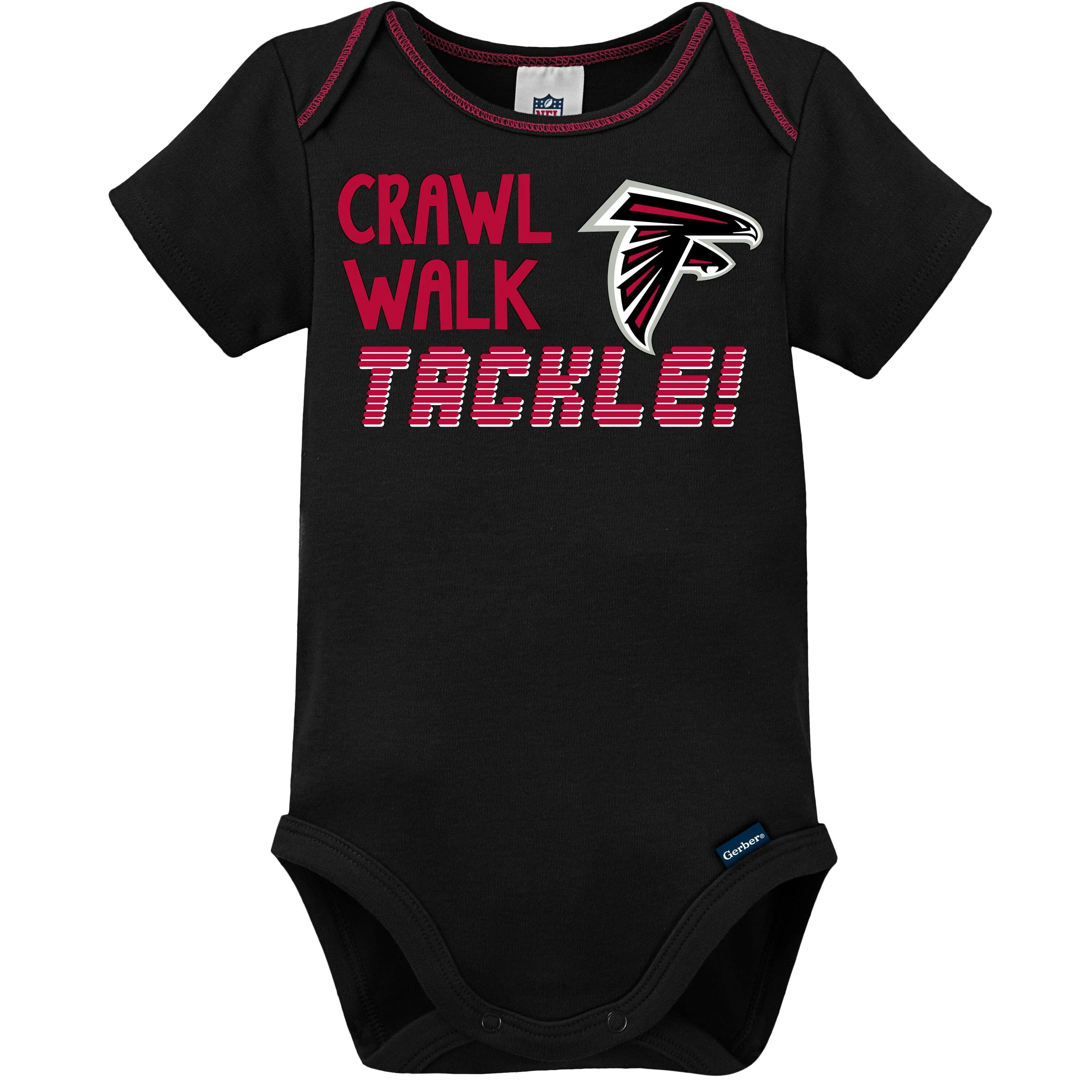 3-Pack Baby Boys Falcons Short Sleeve Bodysuits Gerber Childrenswea