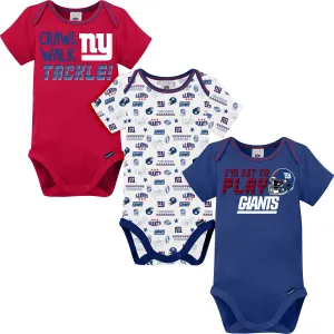 3-Pack Baby Boys Giants Short Sleeve Bodysuits Gerber Childrenswea