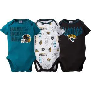 3-Pack Baby Boys Jacksonville Jaguars Short Sleeve Bodysuit Gerber Childrenswea