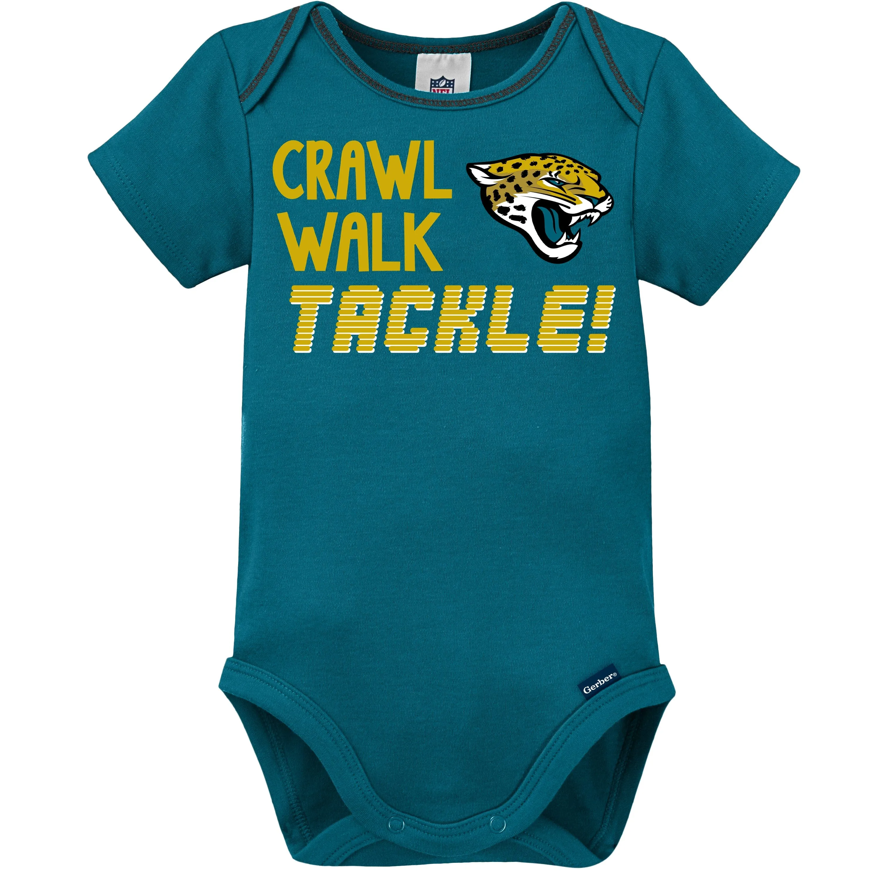 3-Pack Baby Boys Jaguars Short Sleeve Bodysuits Gerber Childrenswea