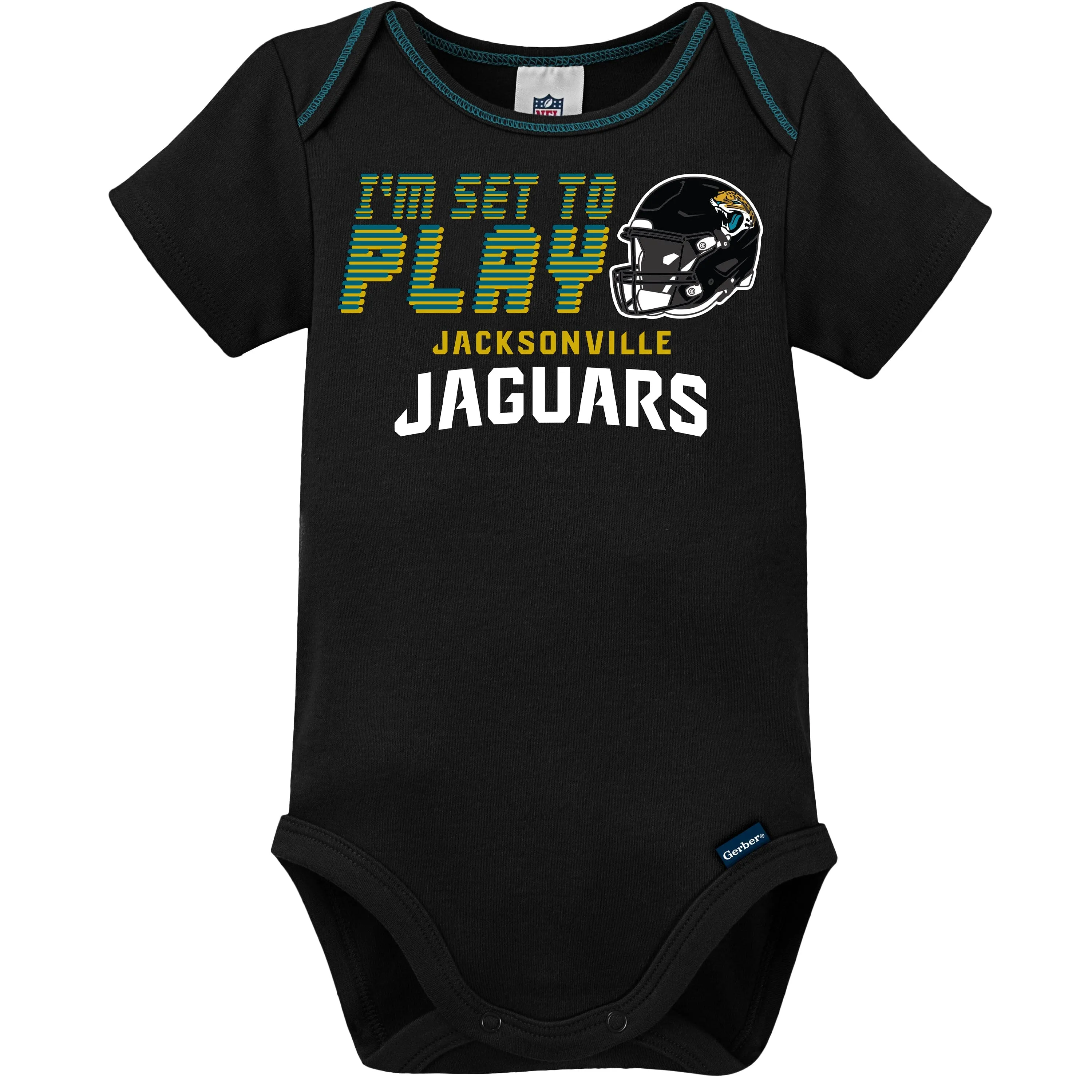 3-Pack Baby Boys Jaguars Short Sleeve Bodysuits Gerber Childrenswea