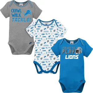 3-Pack Baby Boys Lions Short Sleeve Bodysuits Gerber Childrenswea
